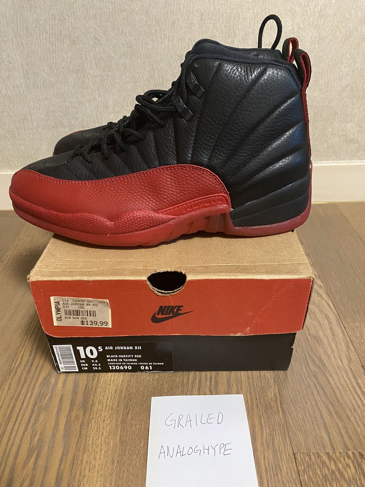 Nike Air Jordan 12 OG Flu Game 1997 Fly Game 1997 Vintage Bulls