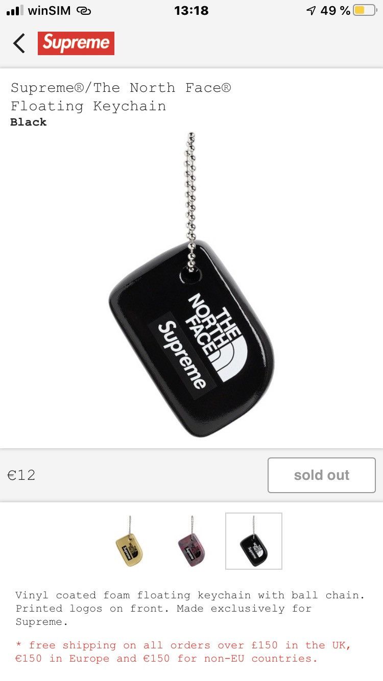 Supreme x The North Face Woven Keychain