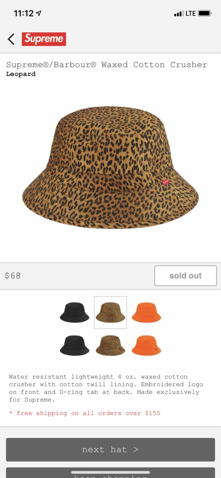 帽子 Supreme barbour Waxed Cotton Crusher Supreme Barbour Waxed Cotton Camp Cap (SS20) - $54
