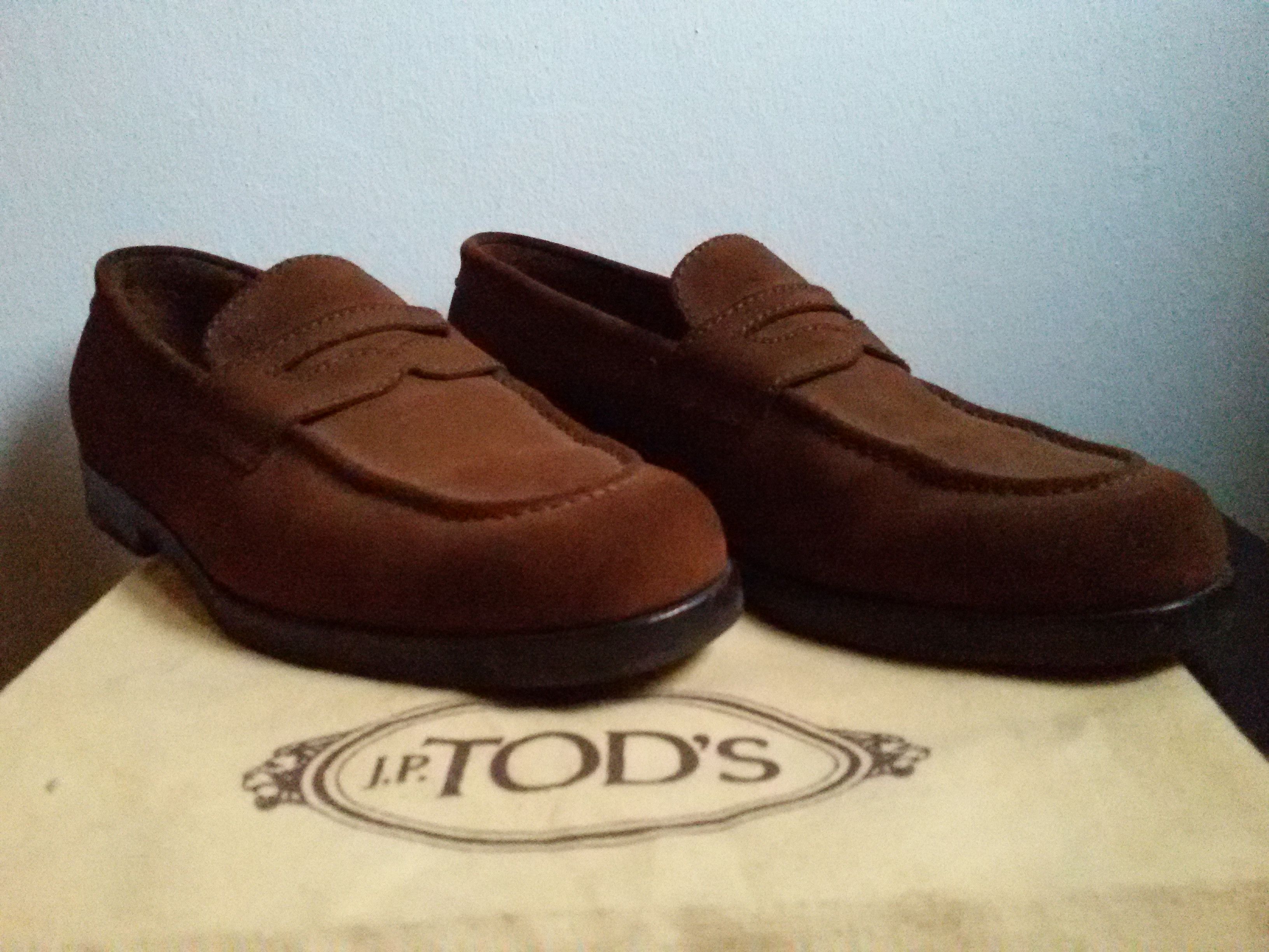 TOD'S JP Tod's BROWN SUEDE LOAFER SLIP-ON SIZE 7