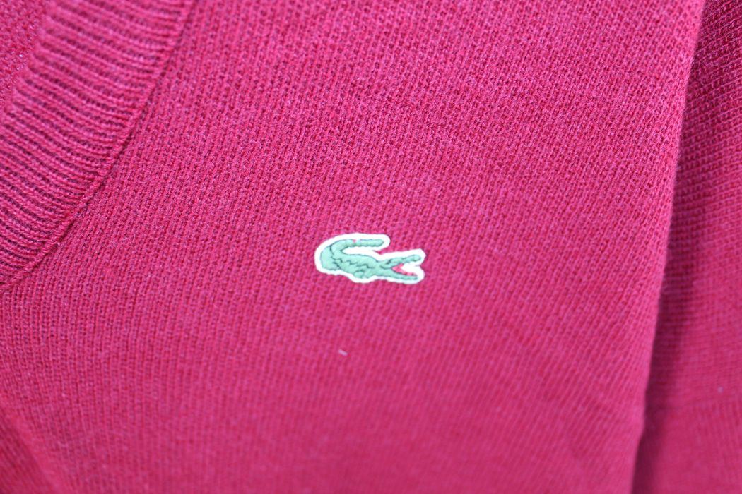 Lacoste Lacoste Burgundy V-Neck Sweater | Grailed