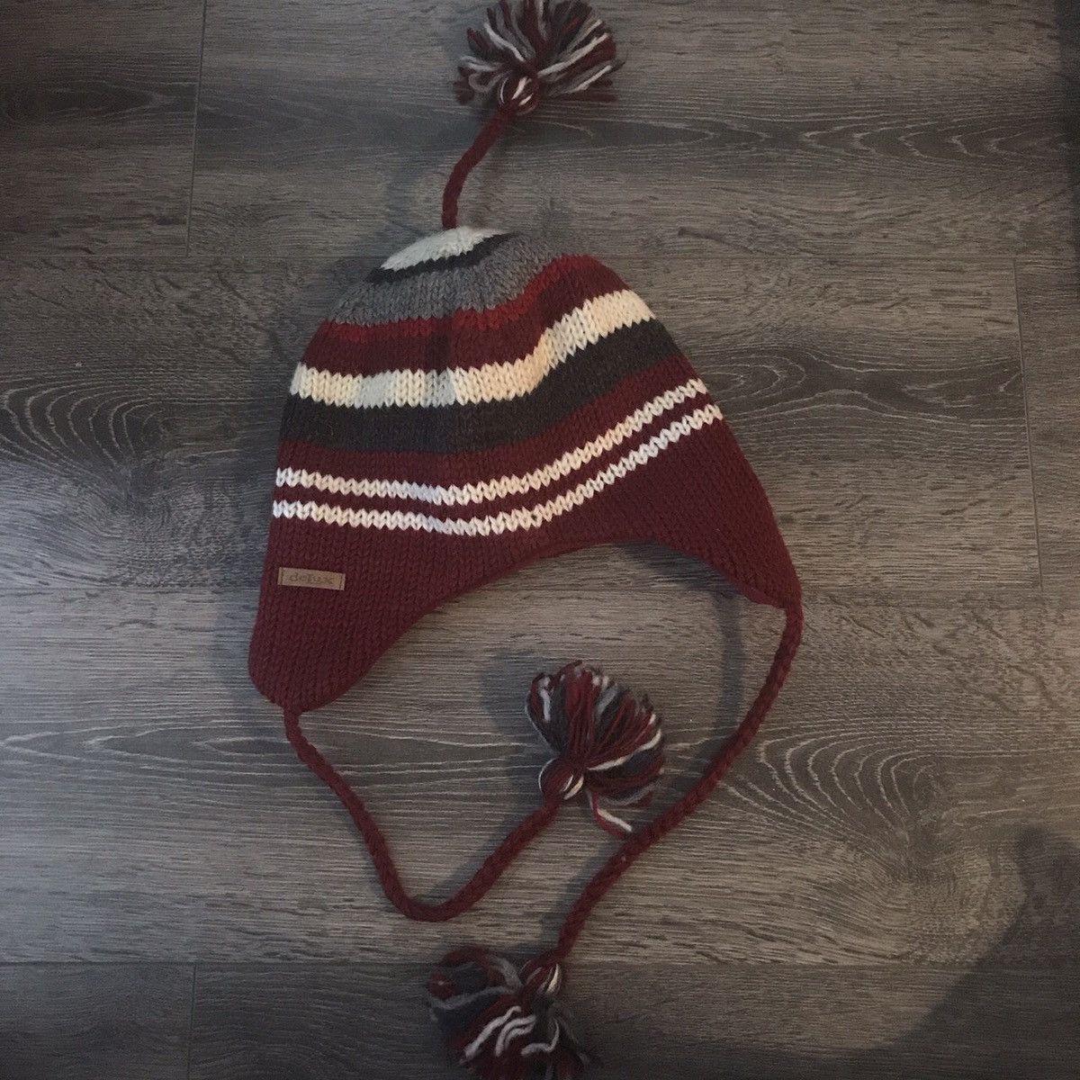 Vintage Whistler BC Canada Red Toque Knit Handmade Hat Size ONE SIZE - 2 Thumbnail