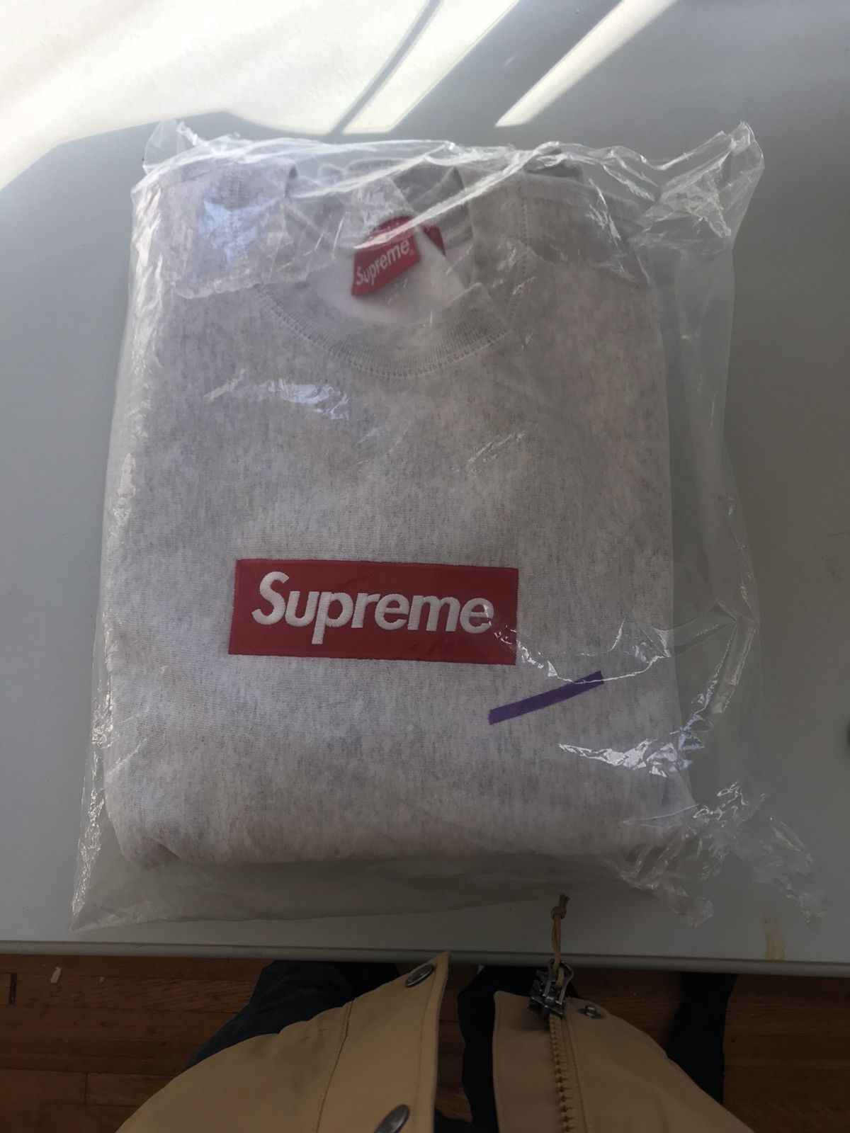 Supreme Supreme box logo heather grey FW 2018 Size US M / EU 48-50 / 2 - 2 Thumbnail
