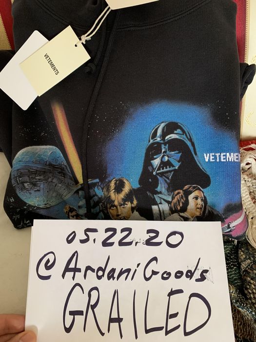 Vetements darth vader hoodie sale