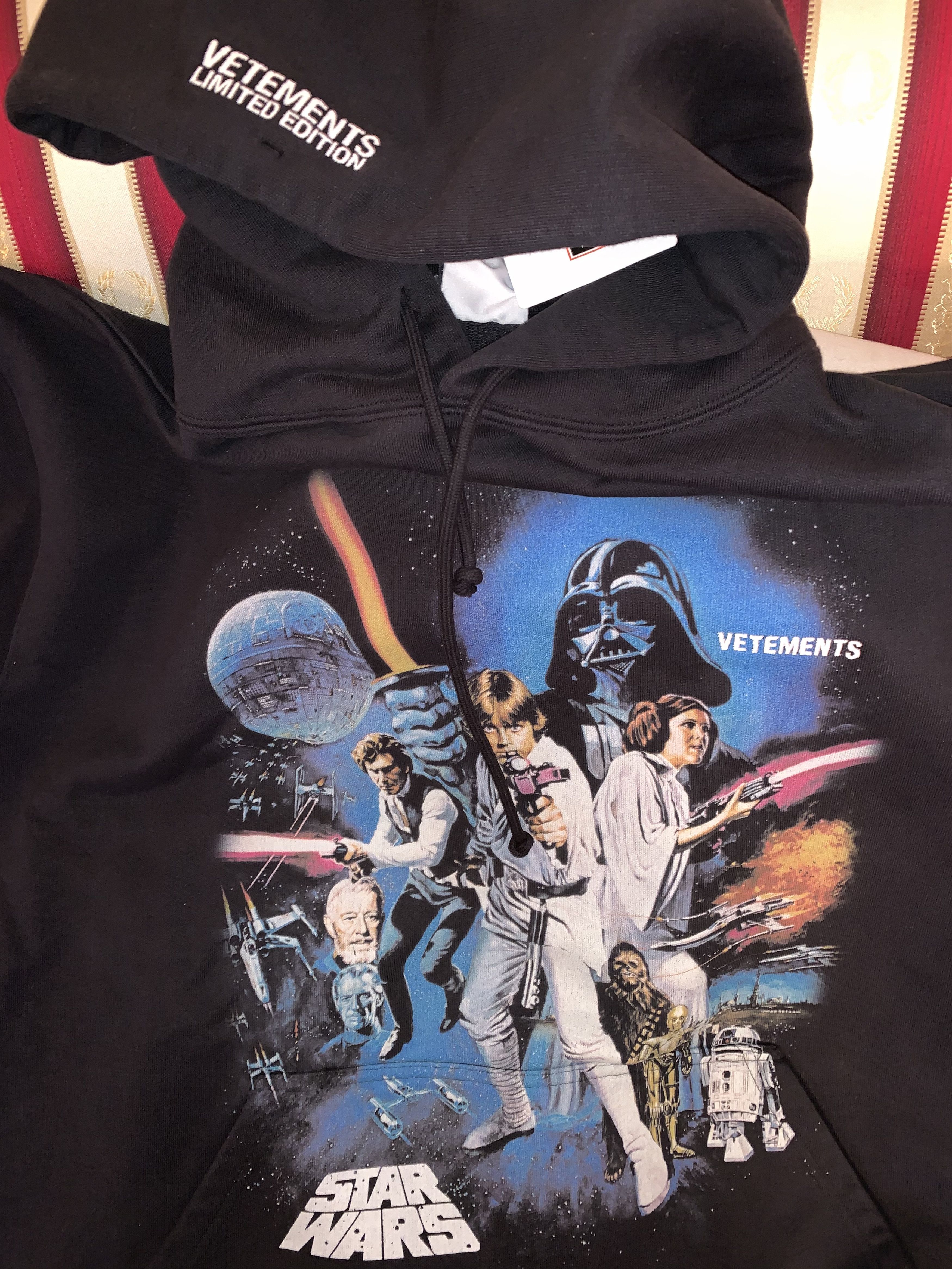 Vetements Vetements x Star Wars Graphic Print Hoodie Black M | Grailed