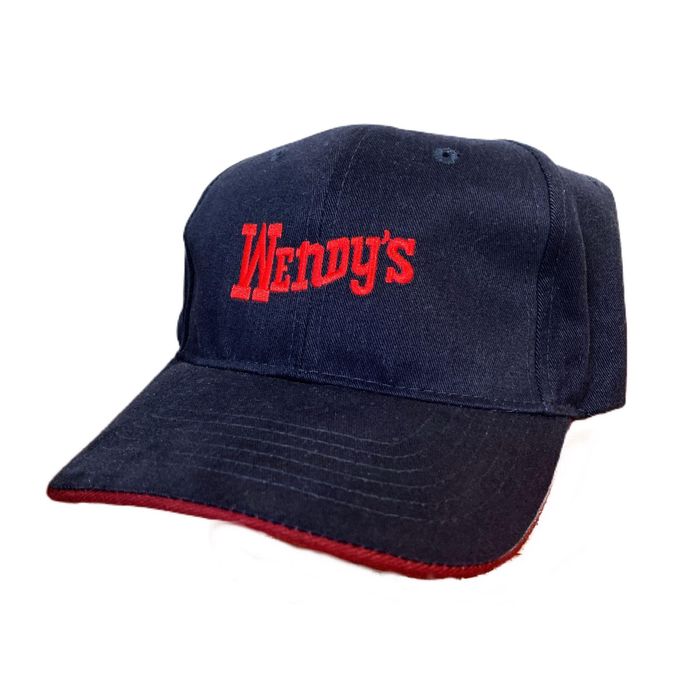 Vintage Vintage 90s Wendys Navy Blue Snapback Hat Size ONE SIZE - 1 Preview