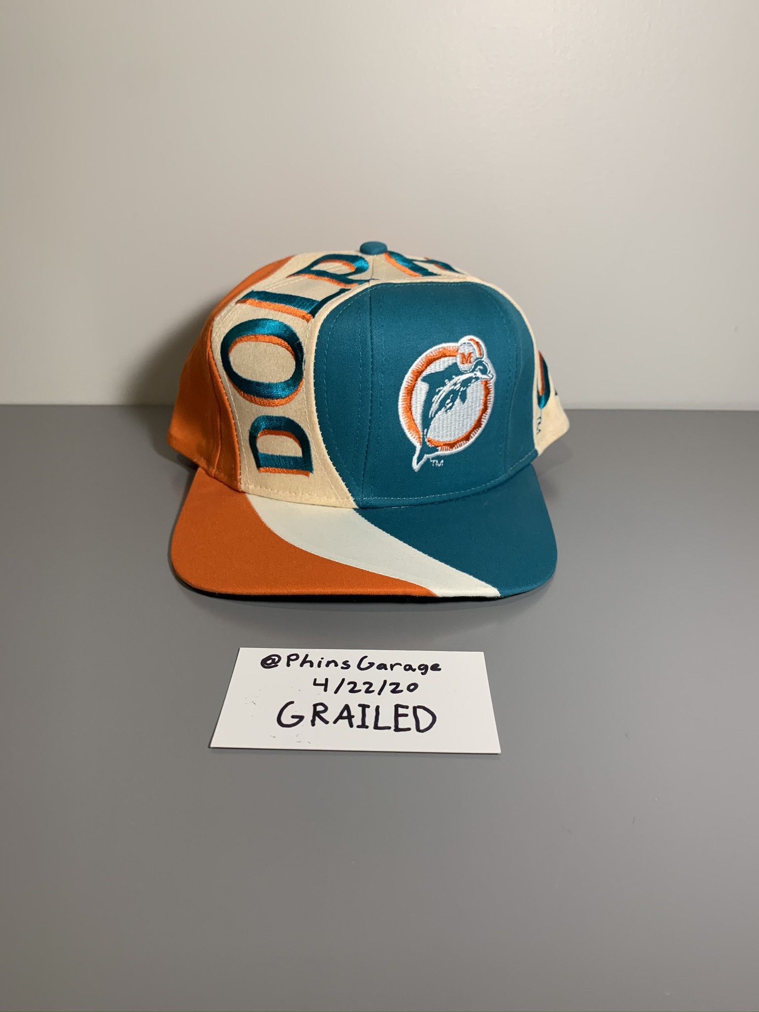 Hotsell 90s Miami Dolphins Orange Strapback hat cap 90s Y2K