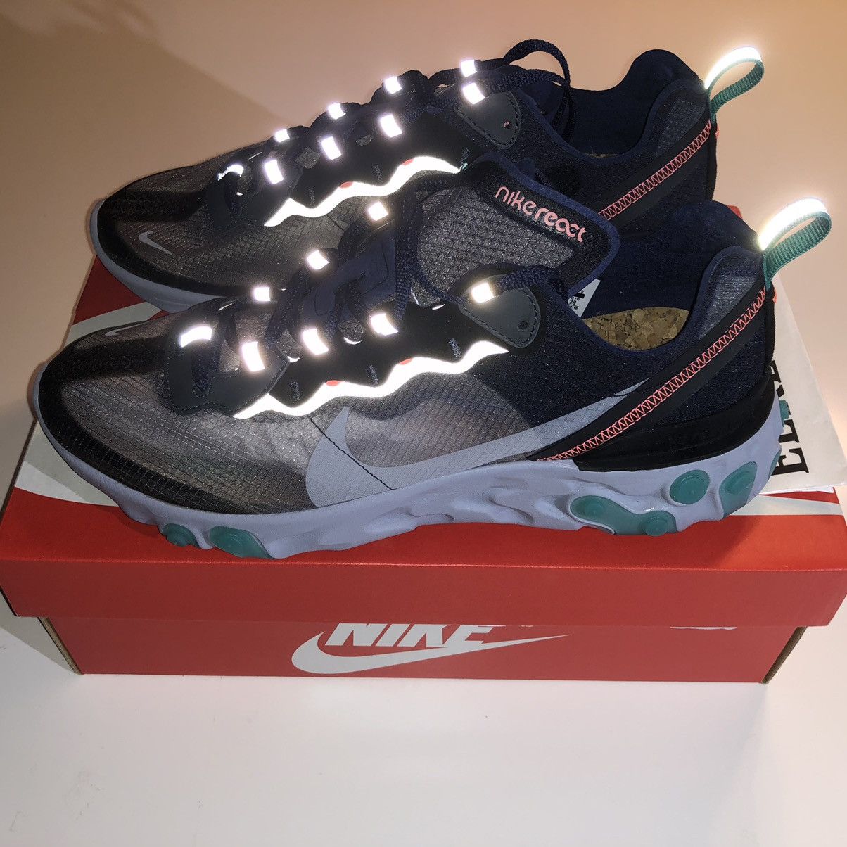 Nike React Element 87 Neptune Green 2018 Size US 10 / EU 43 - 5 Thumbnail