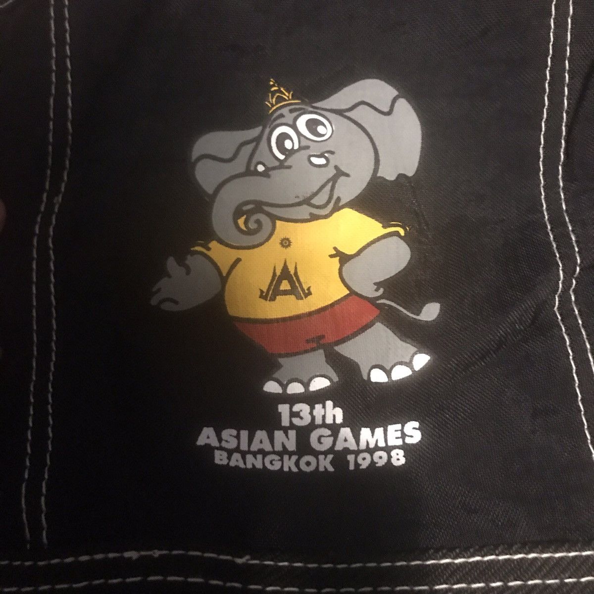 Vintage Vintage 13th Asian Games Bangkok 1998 Black Drawstring Bag Size ONE SIZE - 2 Thumbnail