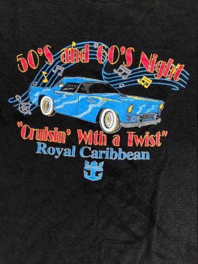 Vintage Vintage 90s Royal Carribbean Cruise Tee Streetwear Graphics Size US XL / EU 56 / 4 - 2 Thumbnail