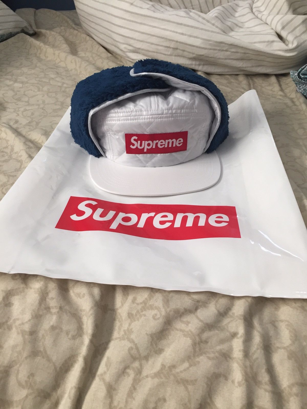 Supreme Quilted Earflap Cap , Png Download - Yellow Supreme