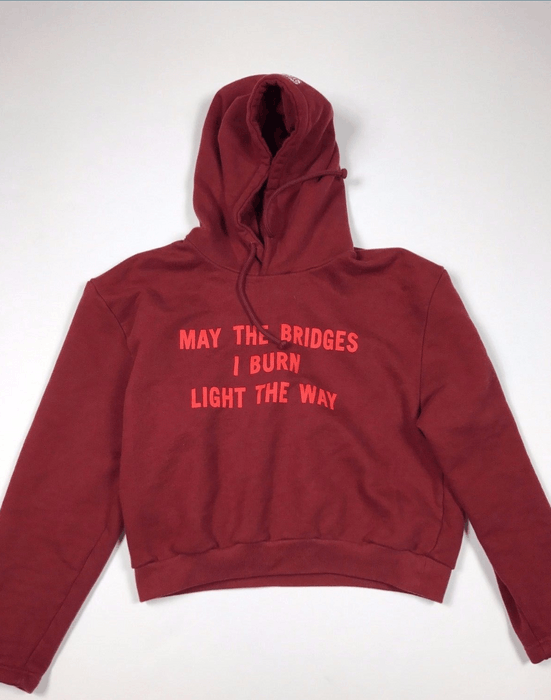 Vetements may the 2025 bridges i burn hoodie