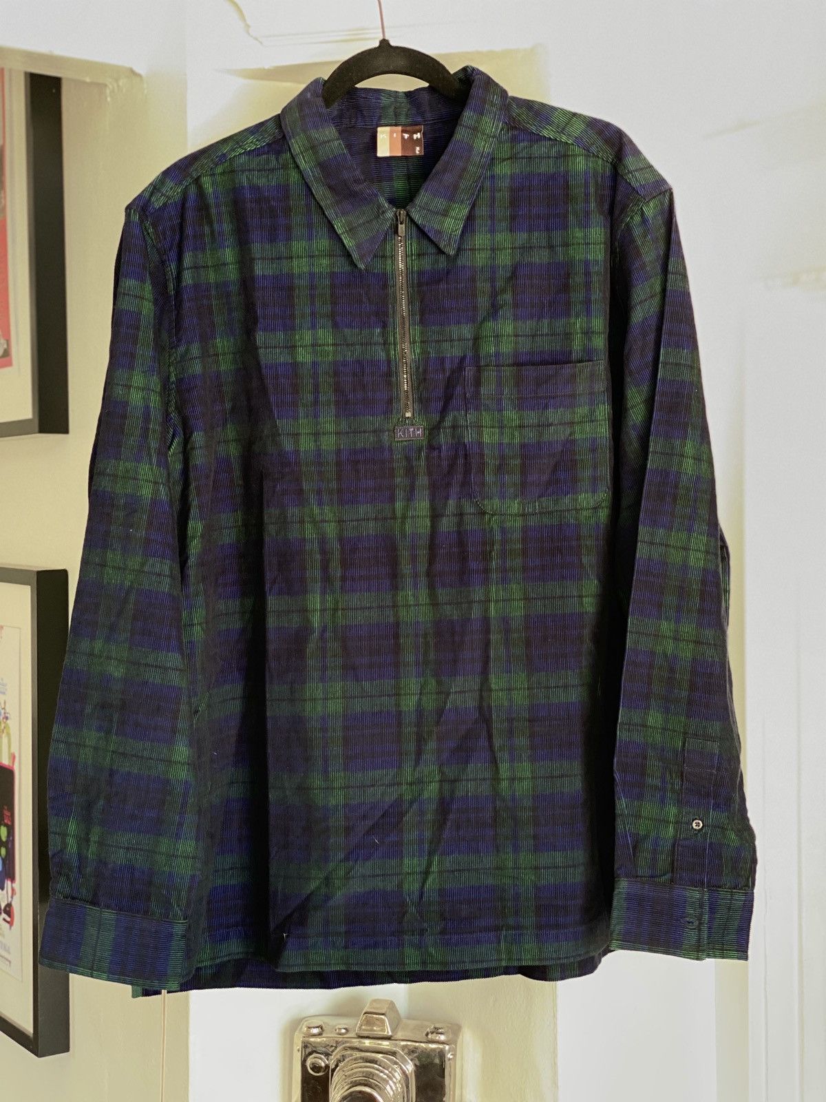 Kith Kith green/navy plaid light corduroy jacket Size US XL / EU 56 / 4 - 2 Thumbnail