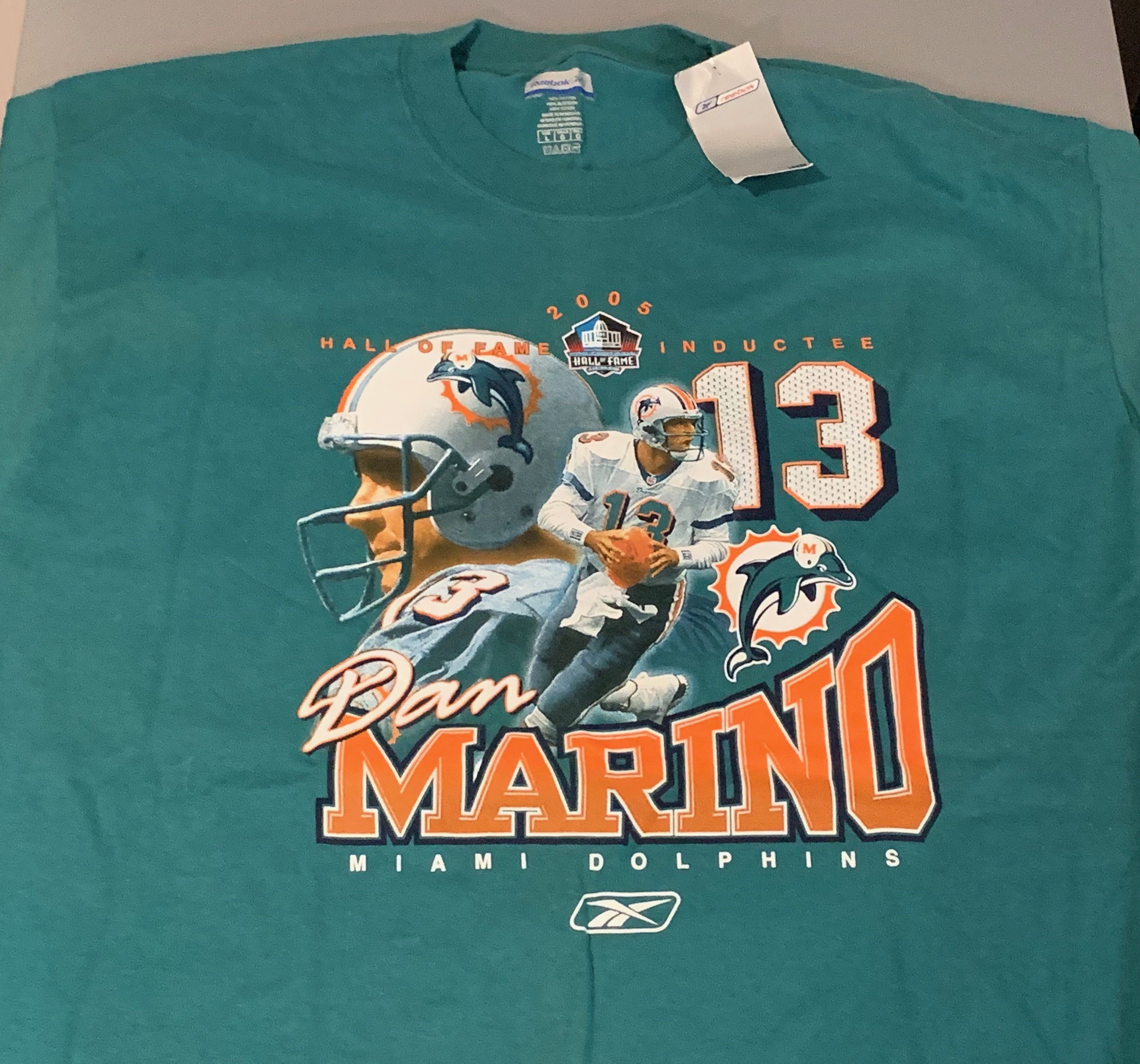 2005 Dan Marino NFL Miami Dolphins Hall Of Fame T-Shirt-men's