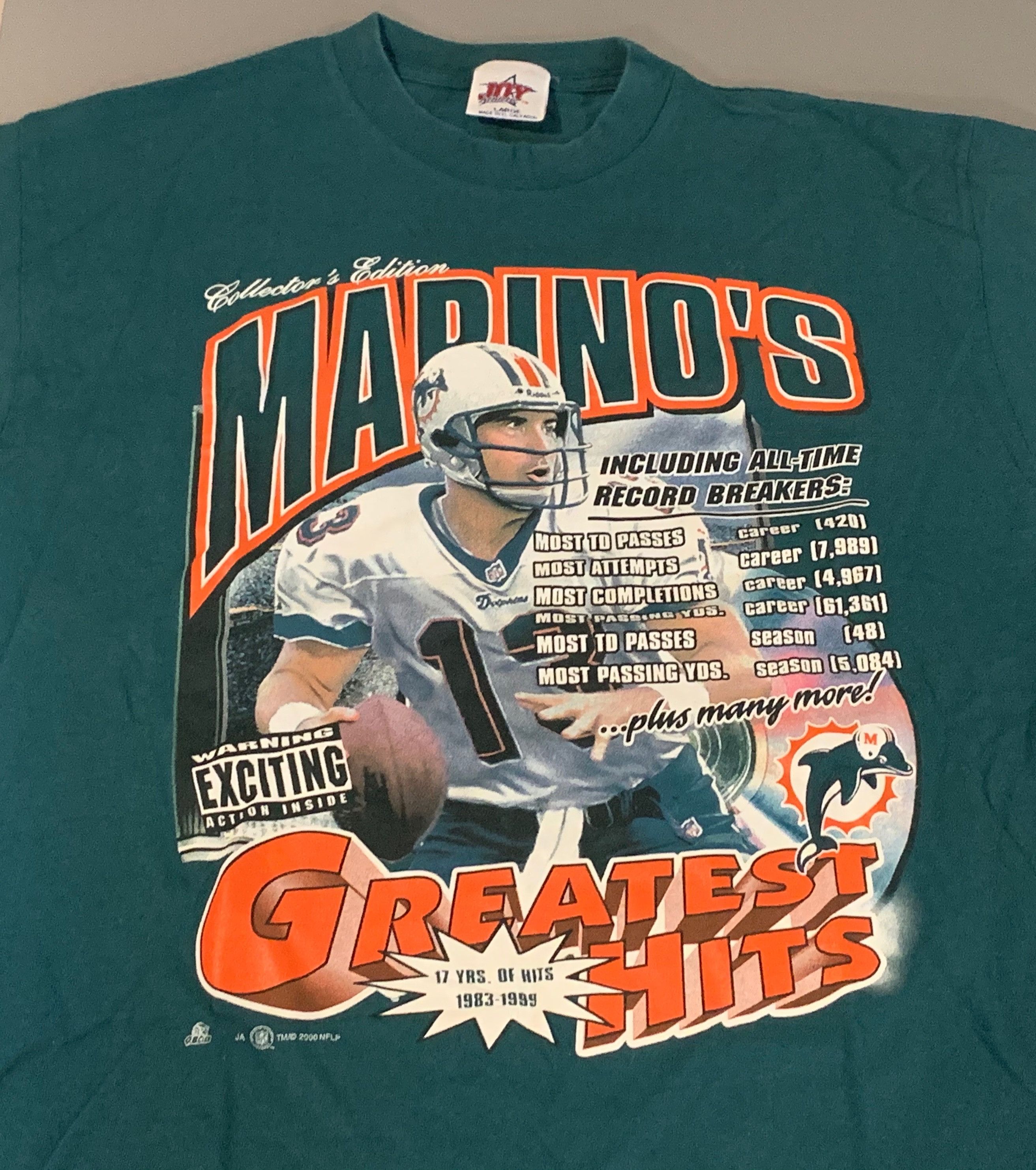 Vintage, Shirts, Dan Marino Greatest Hits Tee Shirt