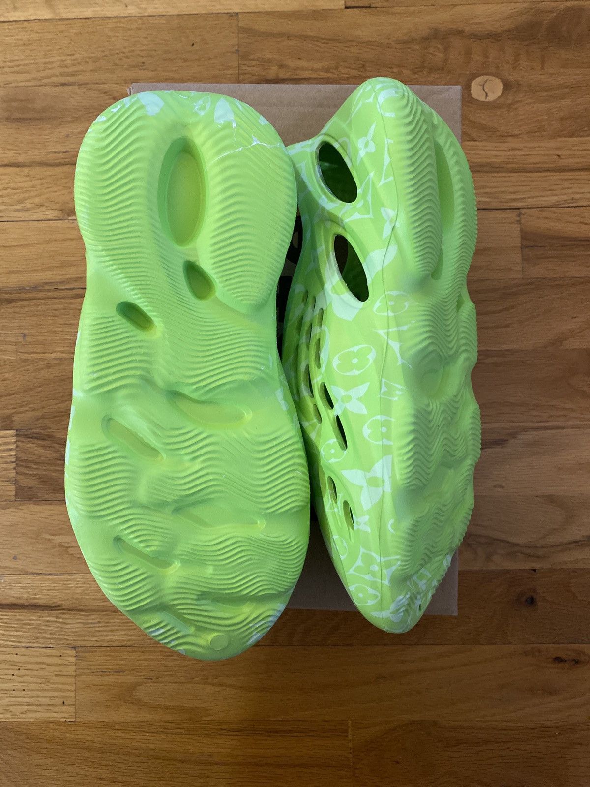 Louis Vuitton LV Yeezy Foam Runner by Imran Potato Neon Green