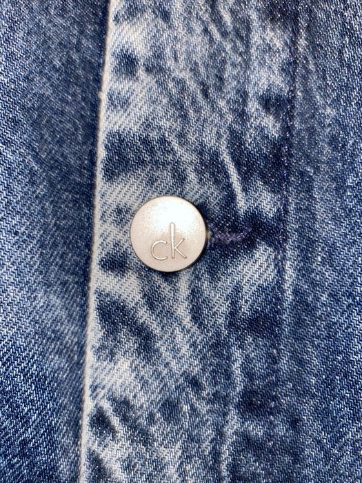 Calvin Klein Paint Splatter Denim Jacket Grailed