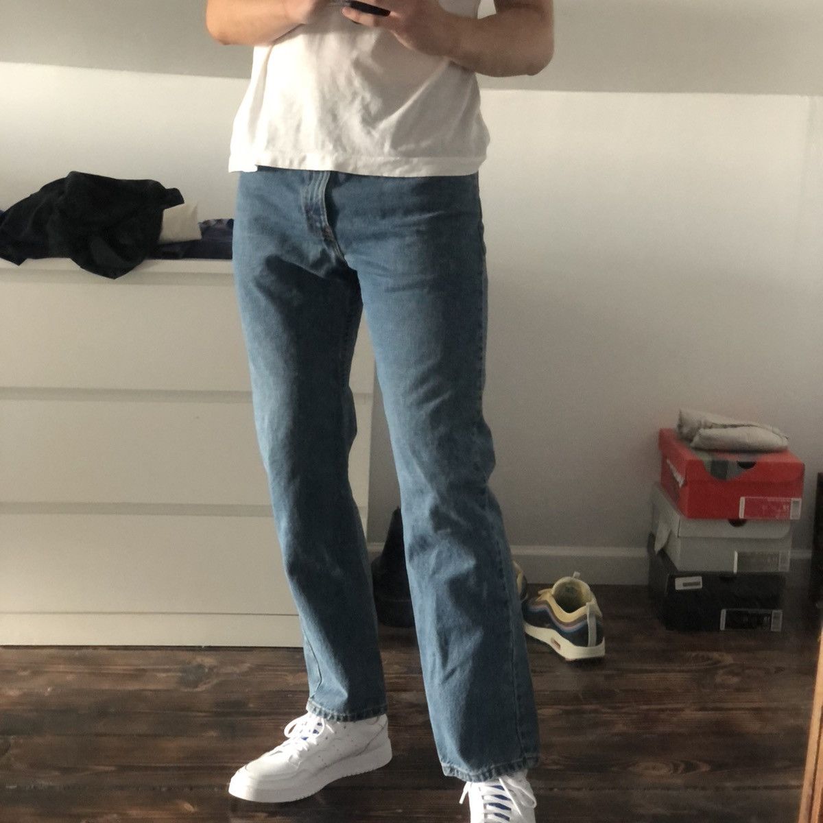 Levi's × Vintage 90s Mid Wash Levis 505s Size US 31 - 3 Thumbnail