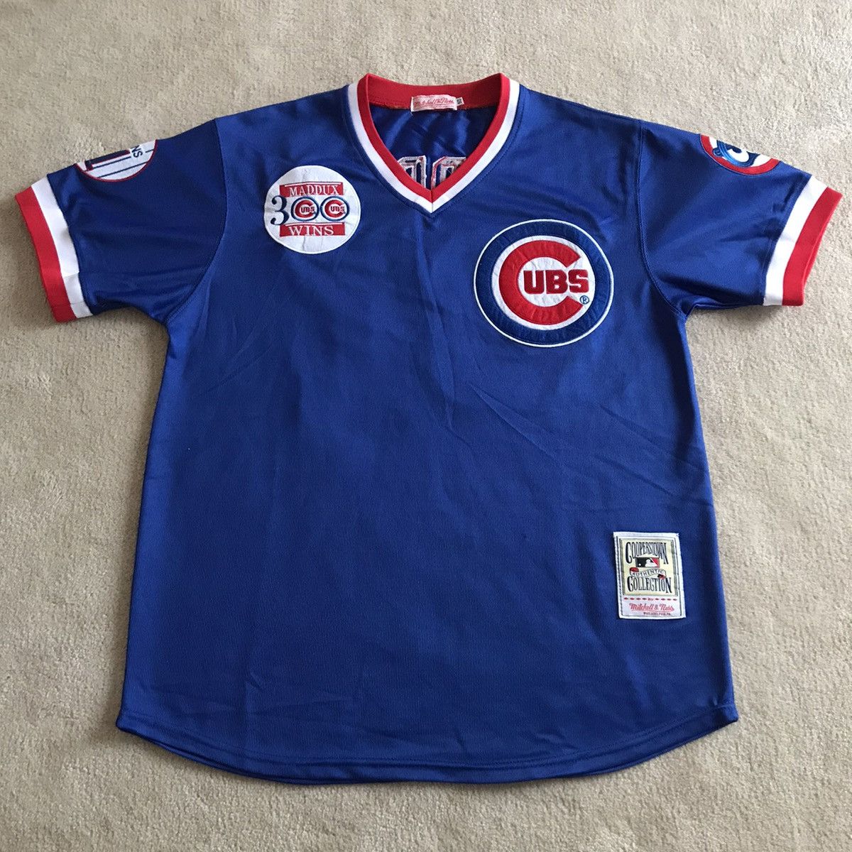 Men's Mitchell and Ness Chicago Cubs #31 Greg Maddux Authentic