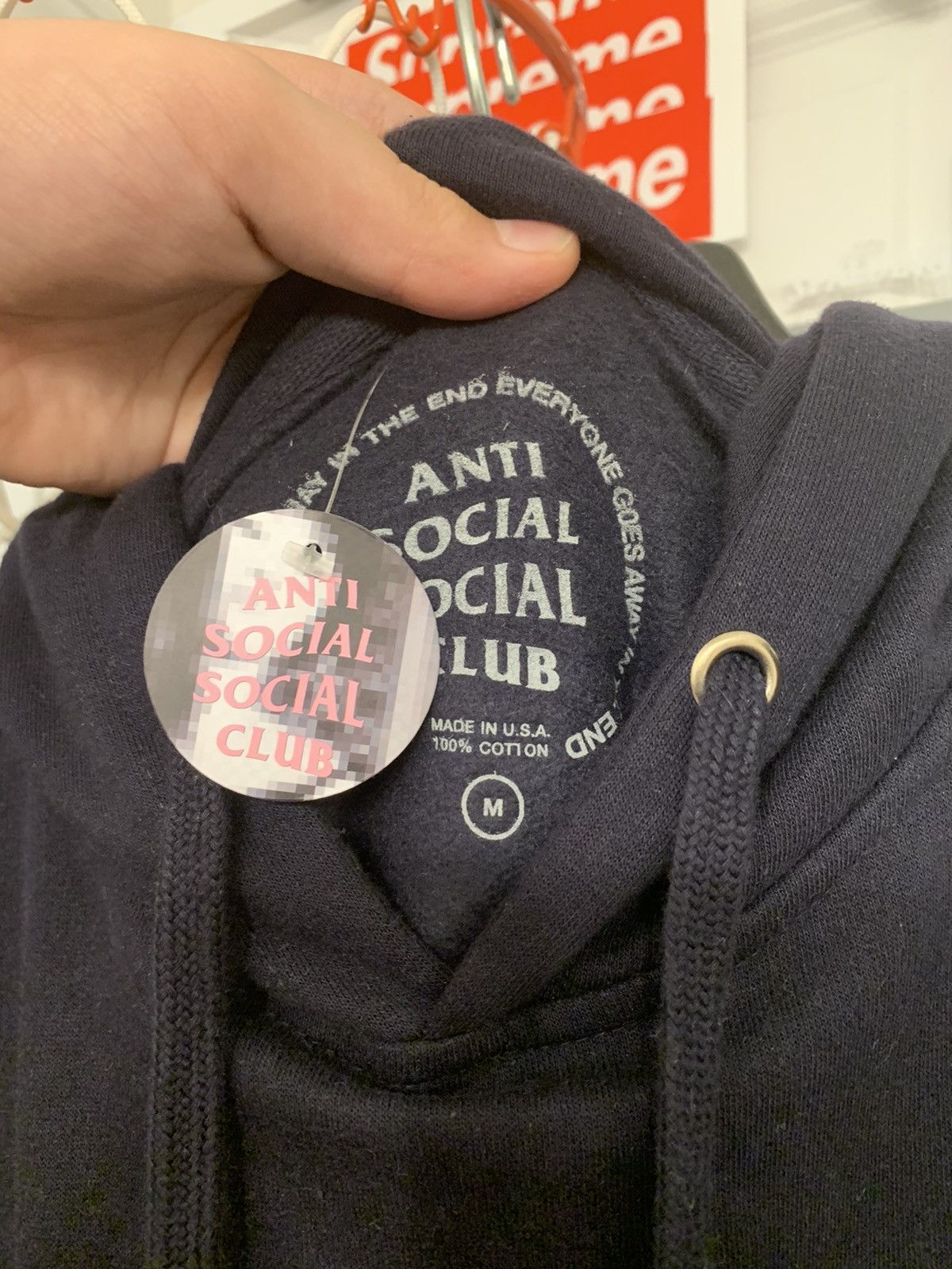 Anti Social Social Club Assc Blinded glitter hoodie Grailed