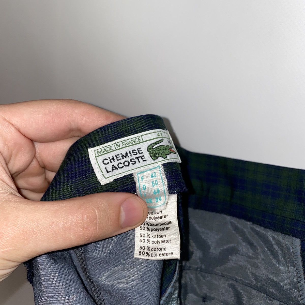 Lacoste × Vintage VINTAGE CHEMISE LACOSTE CHECKERED PLAID CASUAL PANTS GREEN Size US 34 / EU 50 - 3 Thumbnail