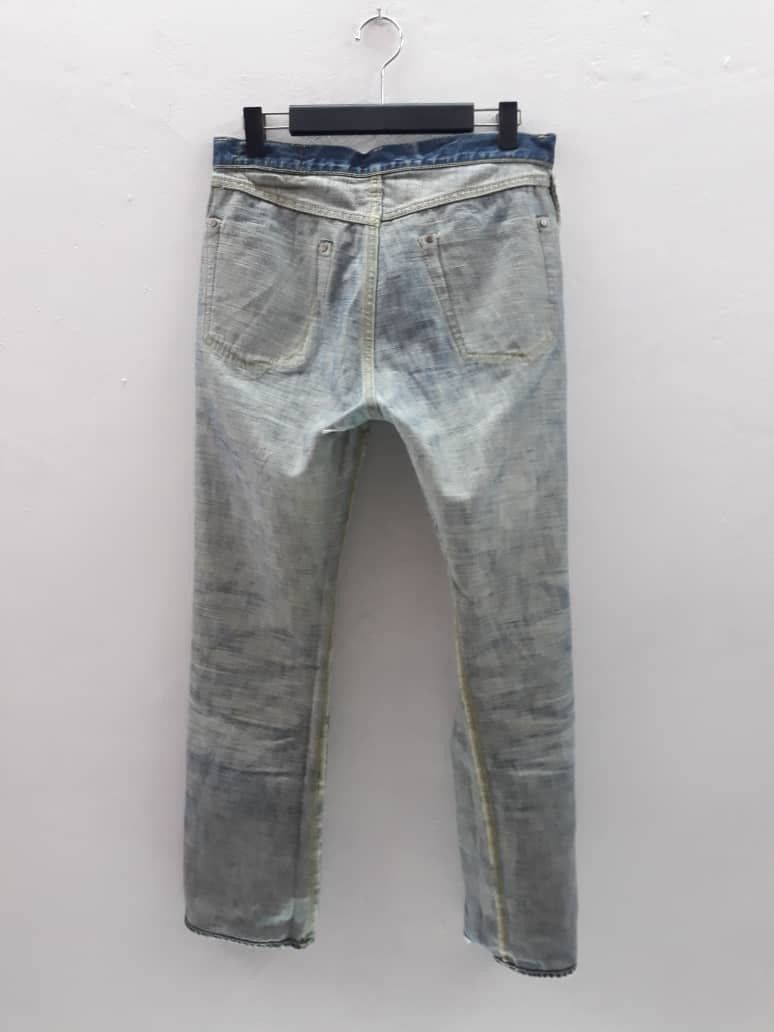Japanese Brand Tabloid News Jeans Selvedge Denim Distressed Size US 30 / EU 46 - 16 Thumbnail