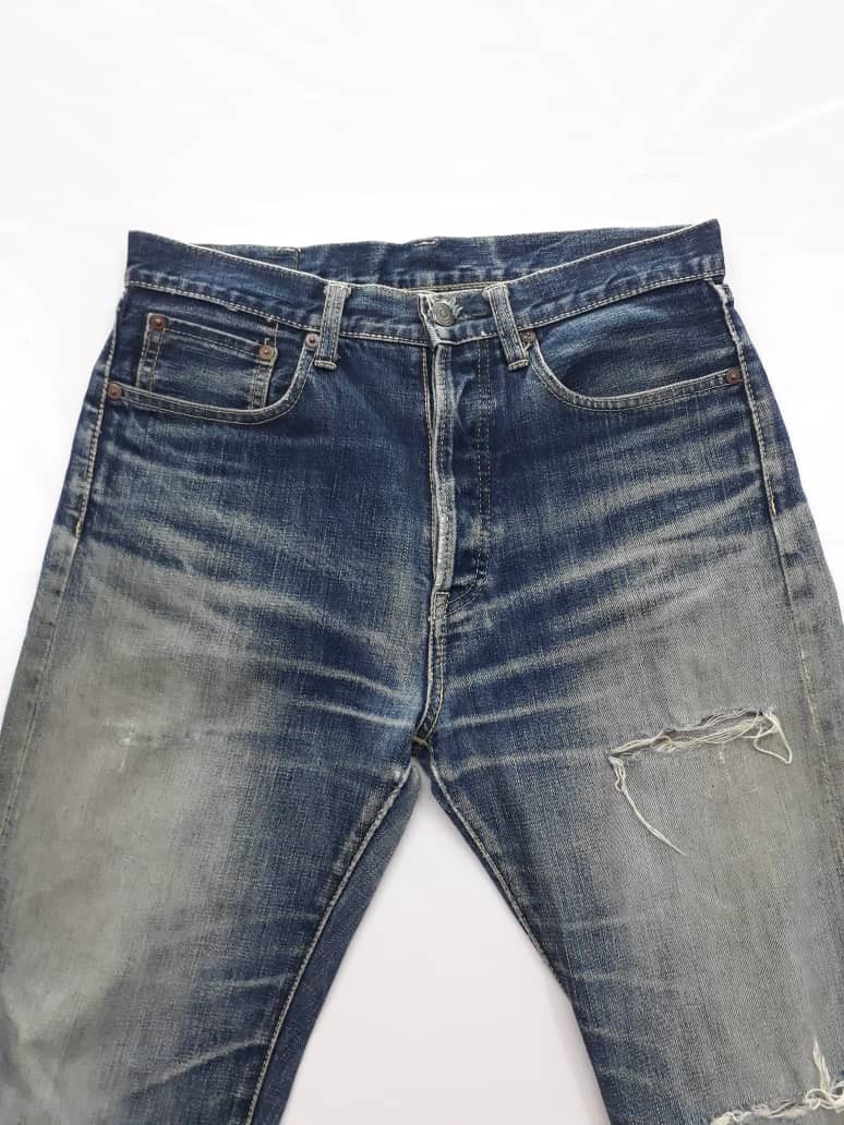 Japanese Brand Tabloid News Jeans Selvedge Denim Distressed Size US 30 / EU 46 - 3 Thumbnail
