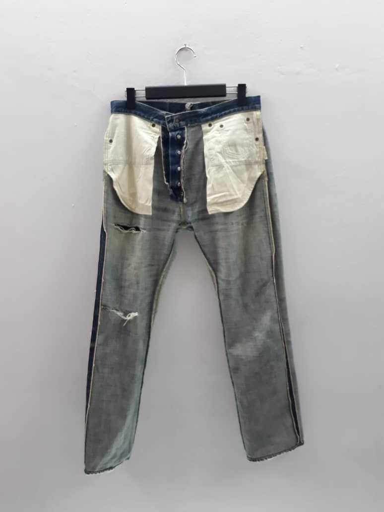 Japanese Brand Tabloid News Jeans Selvedge Denim Distressed Size US 30 / EU 46 - 15 Thumbnail