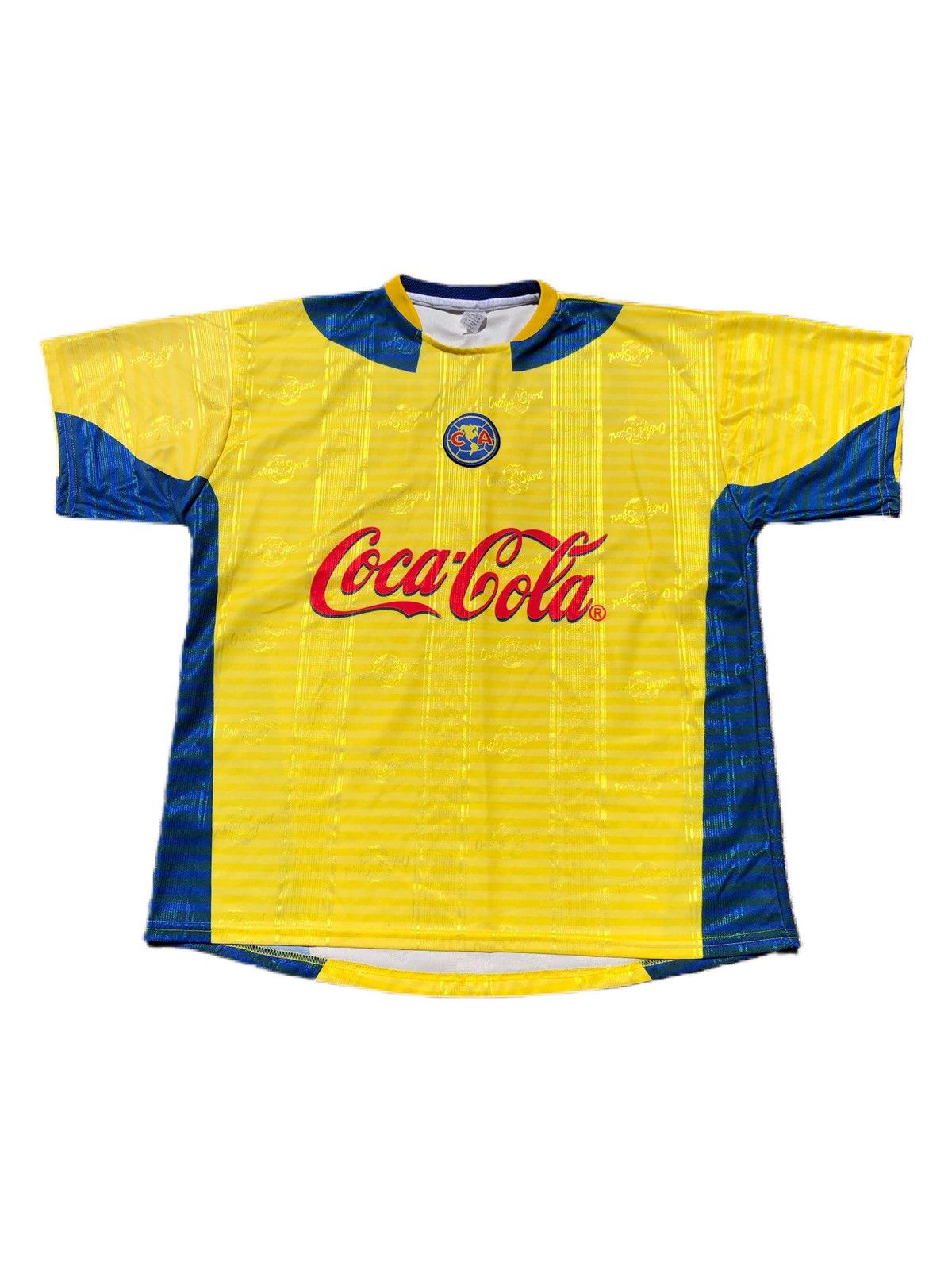 CLUB AMERICA SOCCER JERSEY Mens Yellow 1916-2016 Huawei Coca-Cola