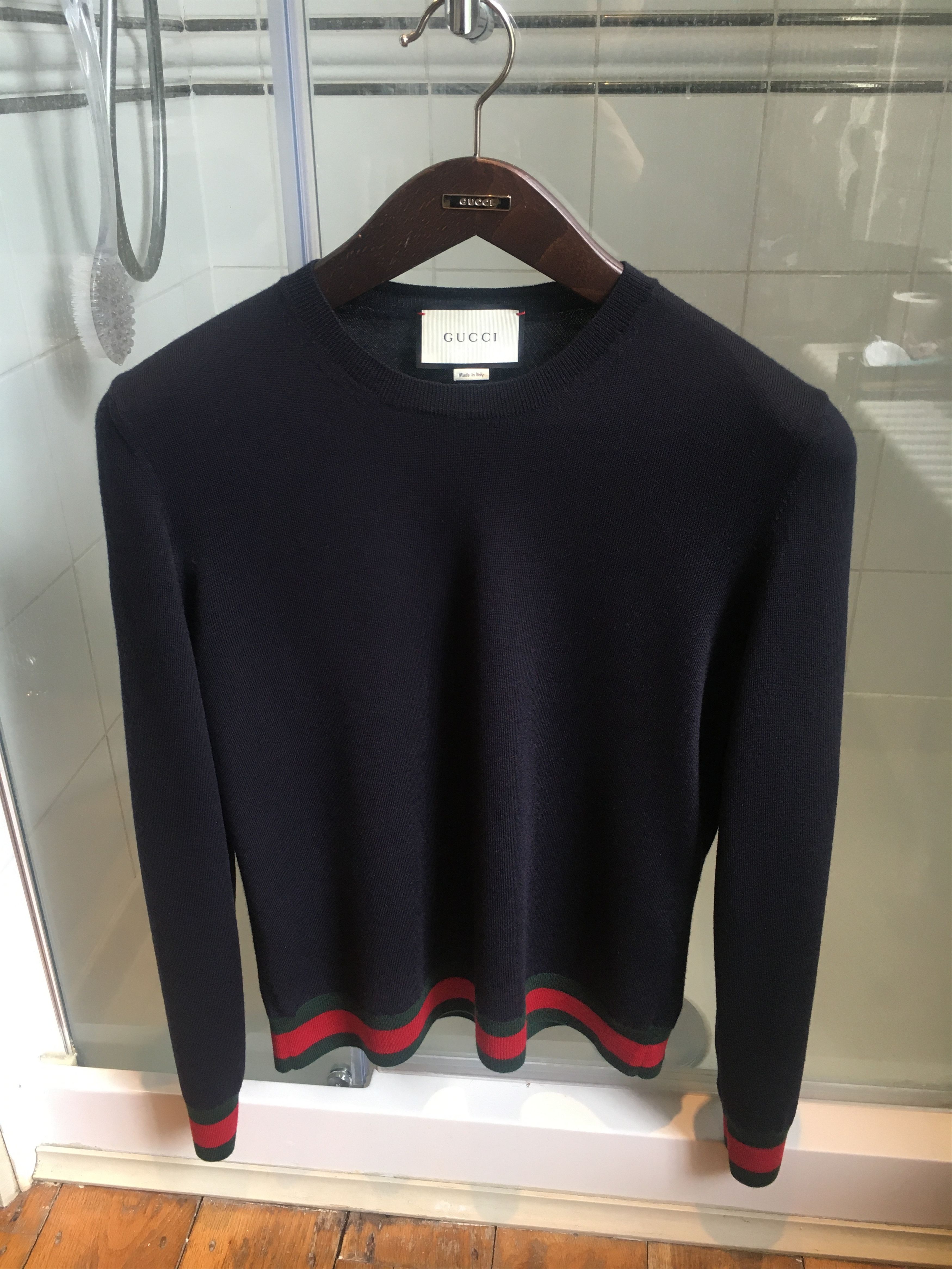 image of Gucci Navy Blue Jumper Size Small, Men's