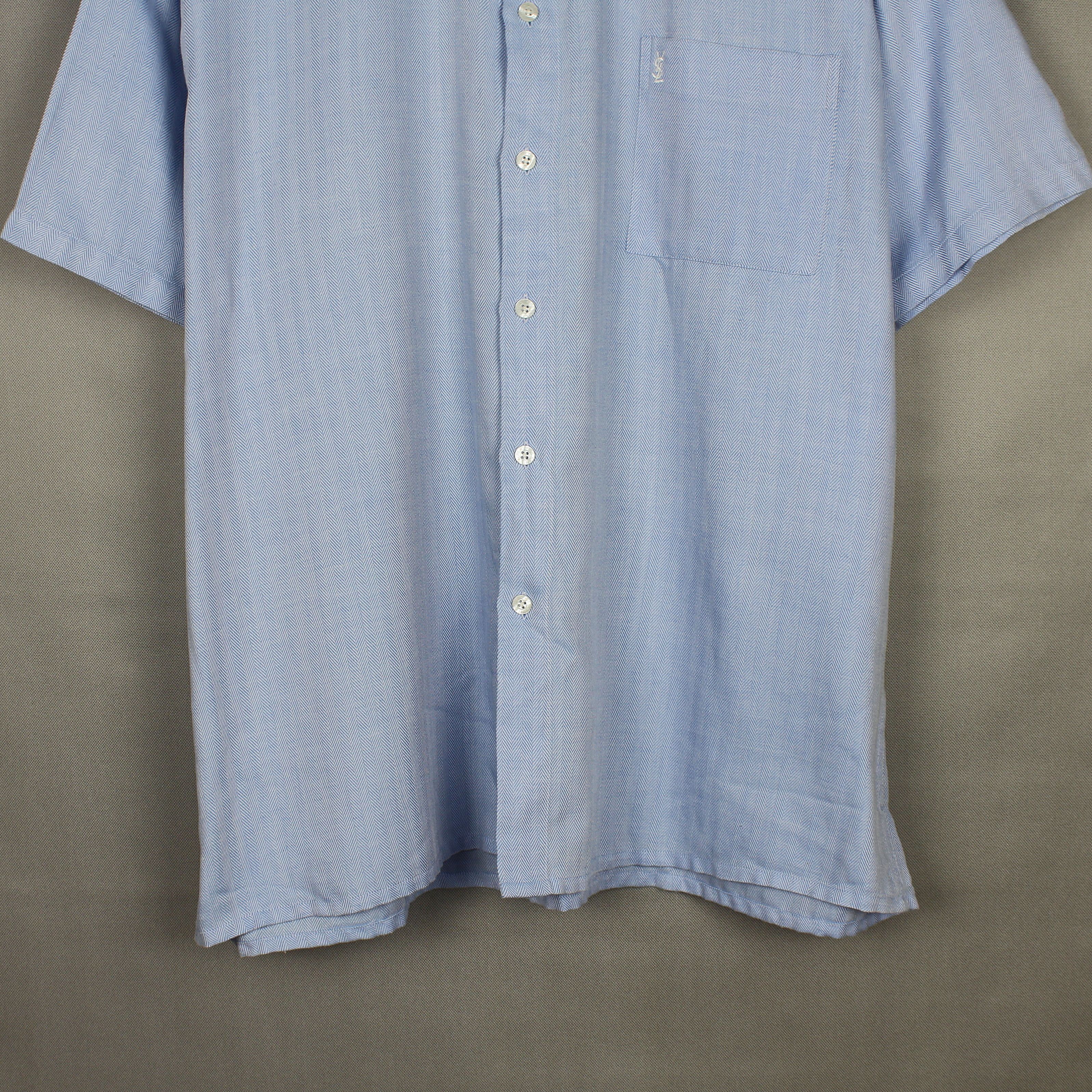 Yves Saint Laurent YSL Yves Saint Laurent Short Sleeve Shirt Size XL Size US XL / EU 56 / 4 - 5 Thumbnail
