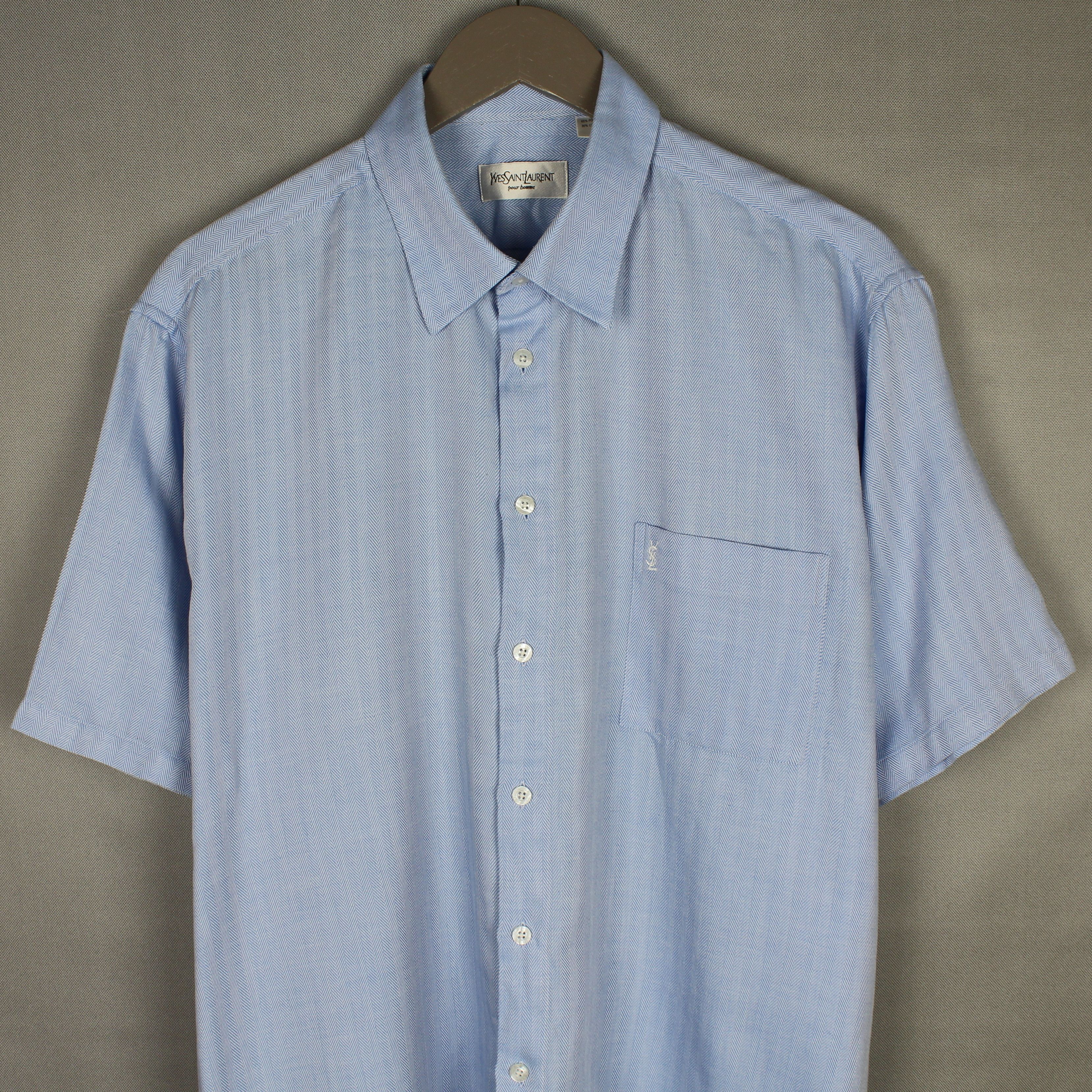 Yves Saint Laurent YSL Yves Saint Laurent Short Sleeve Shirt Size XL Size US XL / EU 56 / 4 - 4 Thumbnail