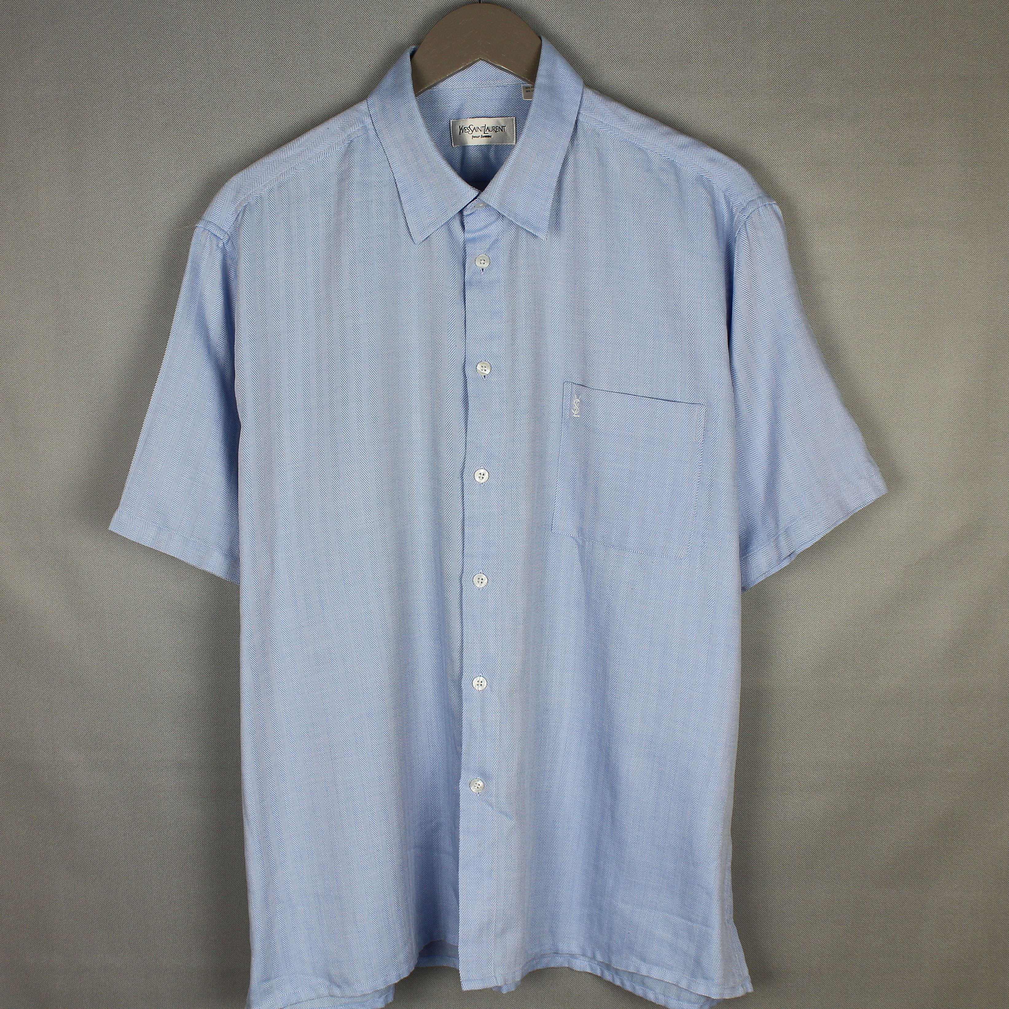 Yves Saint Laurent YSL Yves Saint Laurent Short Sleeve Shirt Size XL Size US XL / EU 56 / 4 - 2 Thumbnail