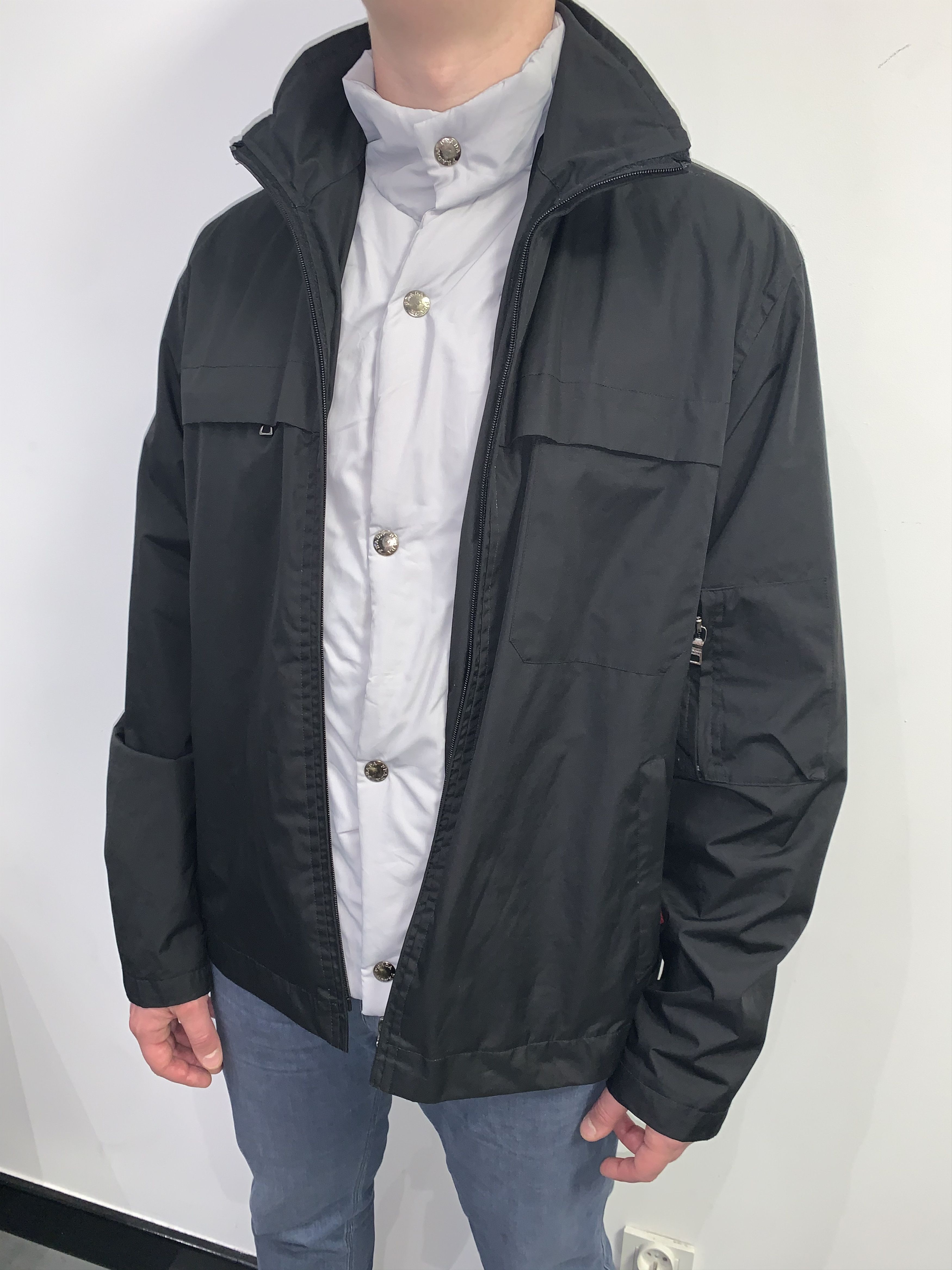 Prada 90s nylon belted coat — JAMES VELORIA