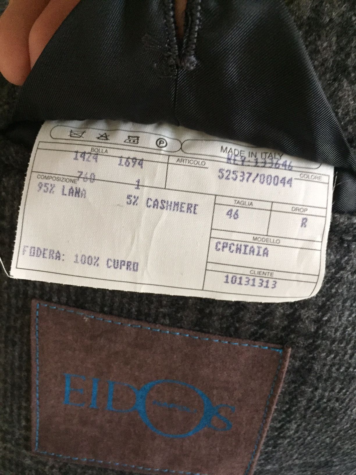Eidos Napoli Cashmere/Wool Blend Coat Size US S / EU 44-46 / 1 - 5 Thumbnail
