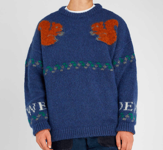 LOEWE Squirrel intarsia mohair-blend jumper