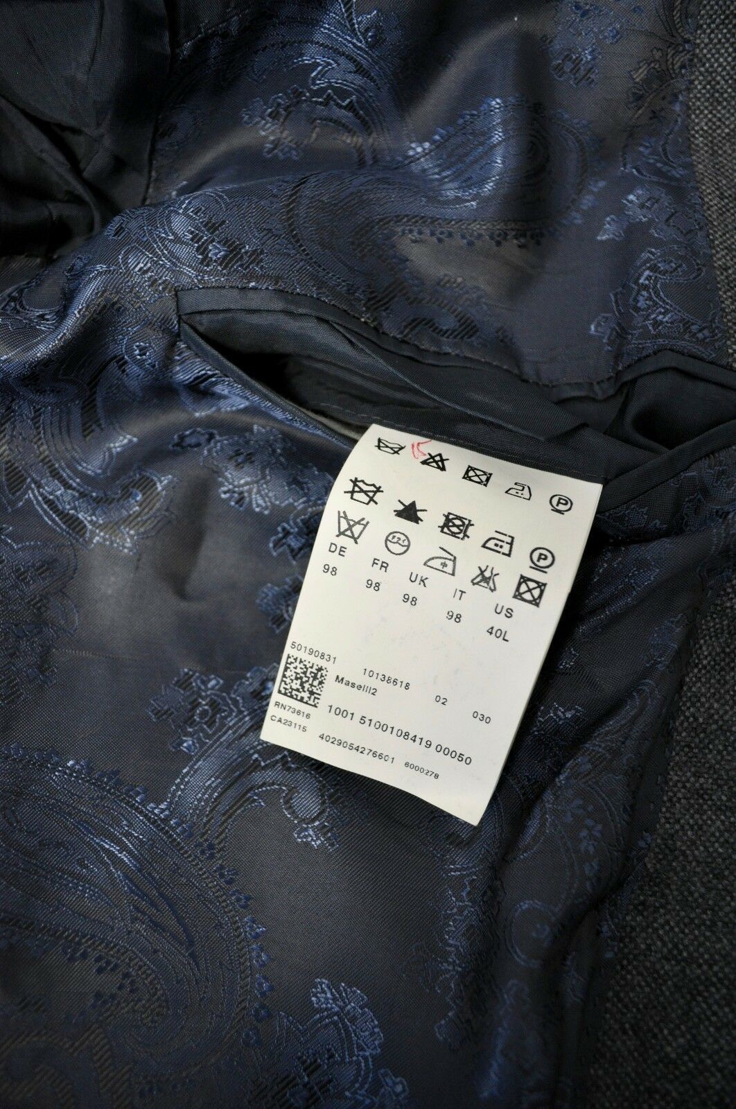 Hugo Boss HUGO BOSS Textured Grey Blazer UK 40 Coat Jacket Sakko Size 40R - 9 Thumbnail