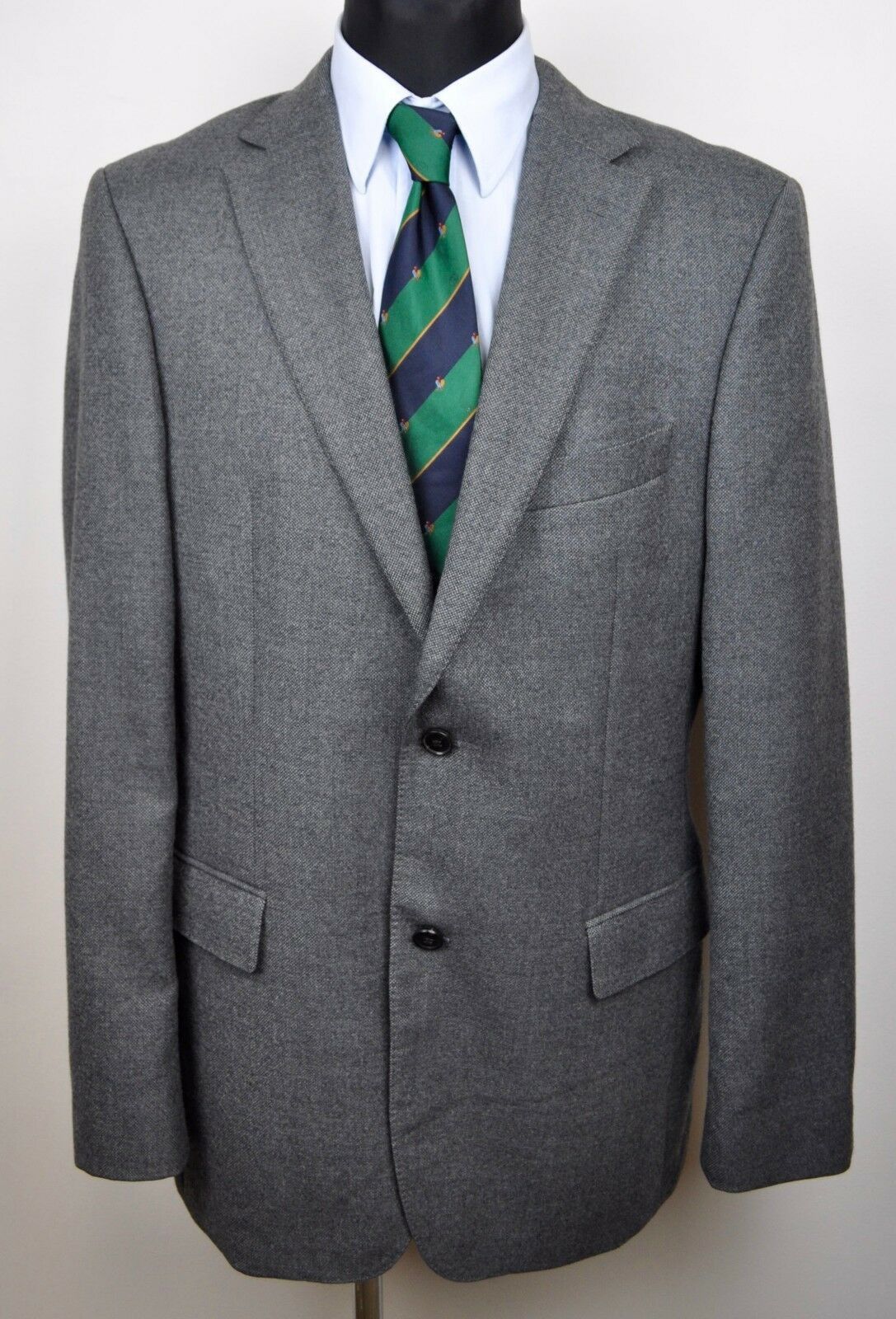 Hugo Boss HUGO BOSS Textured Grey Blazer UK 40 Coat Jacket Sakko Size 40R - 1 Thumbnail