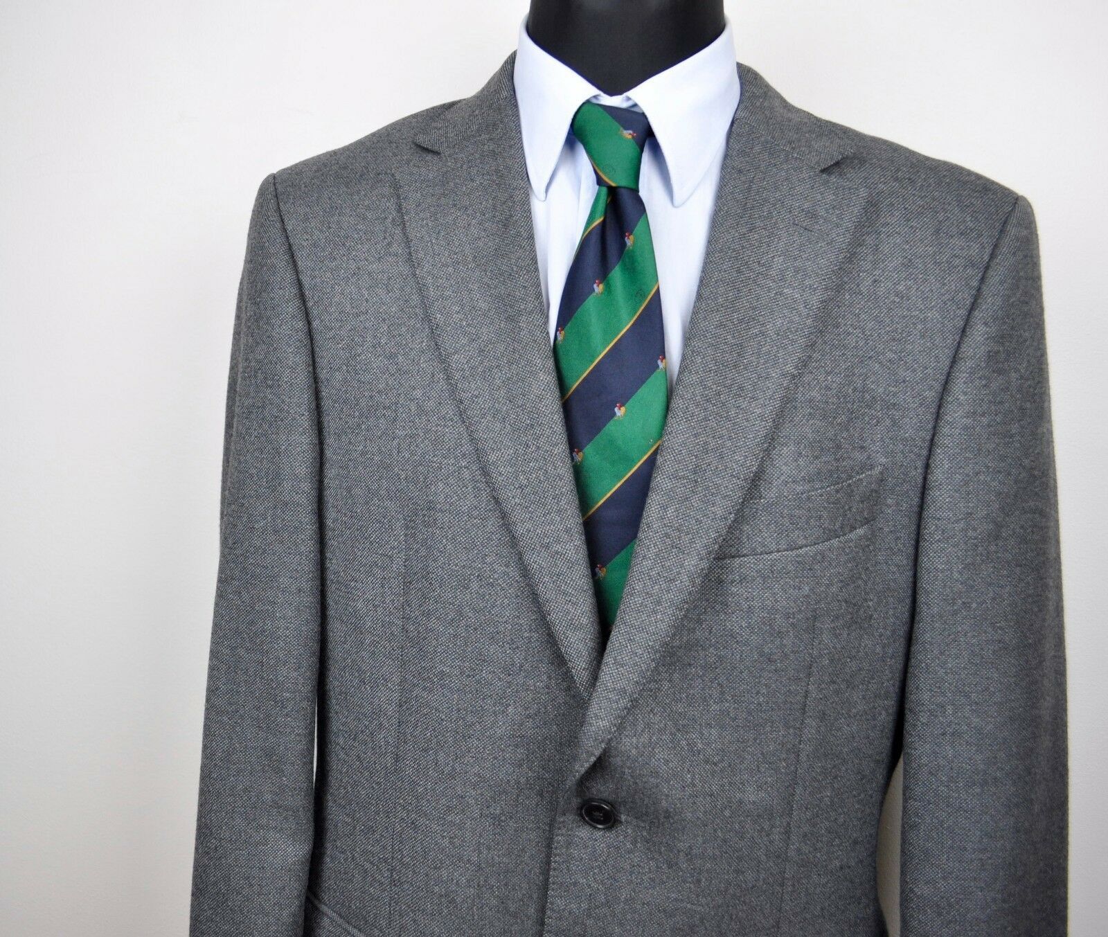 Hugo Boss HUGO BOSS Textured Grey Blazer UK 40 Coat Jacket Sakko Size 40R - 2 Thumbnail