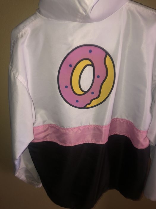 Odd future white pink & black 2025 colorblock anorak jacket