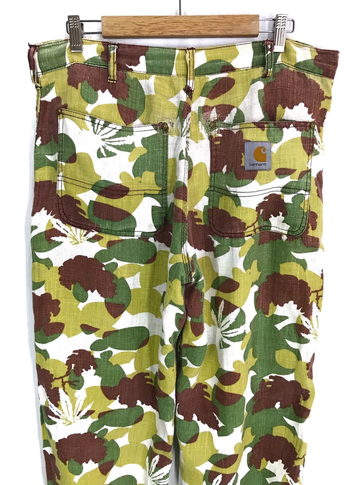 Carhartt CARHARTT Camouflage Linen distressed Pants Size US 34 / EU 50 - 1 Thumbnail
