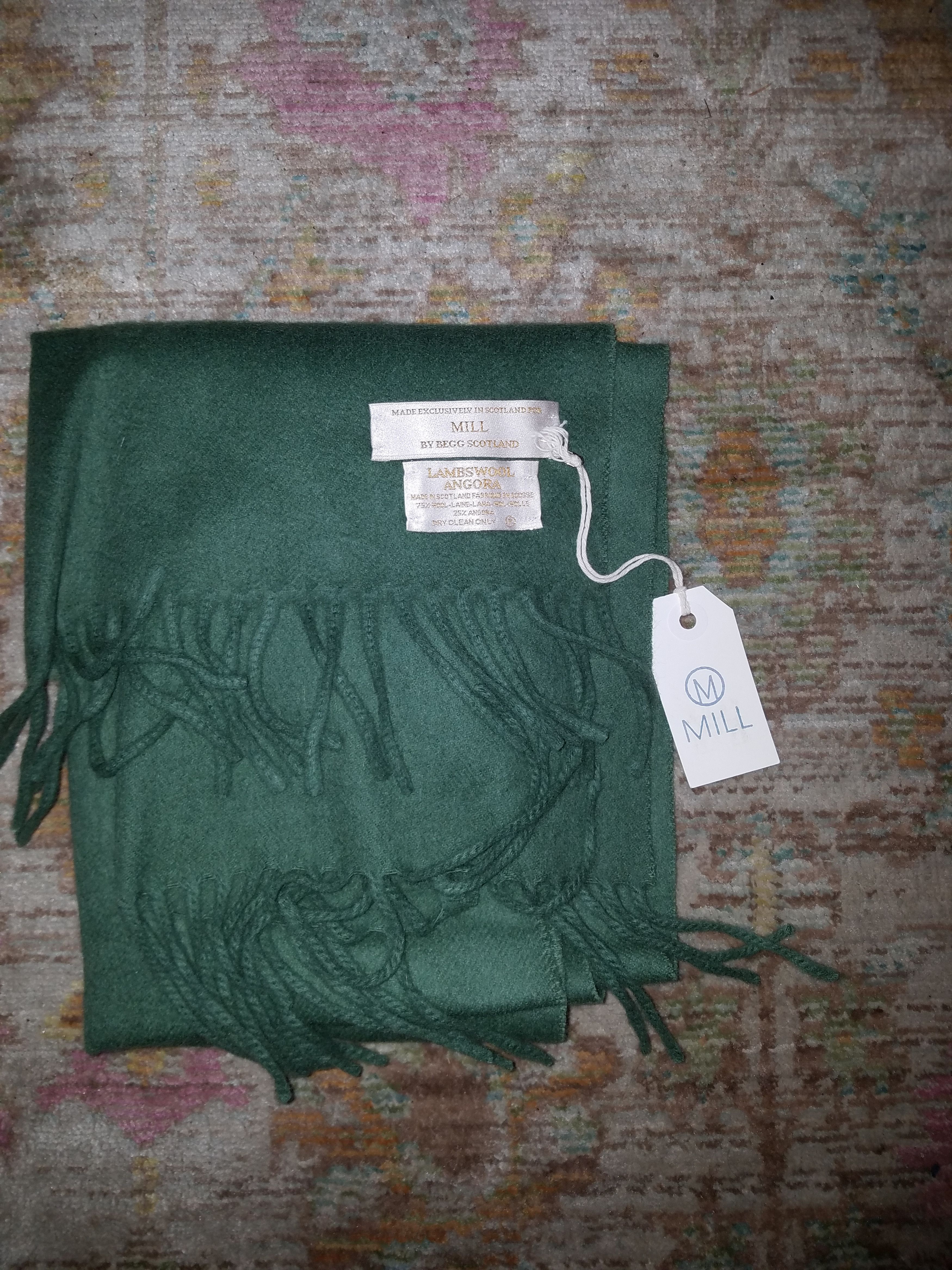 Begg x Co MILL lambswool angora scarf Size ONE SIZE - 1 Thumbnail