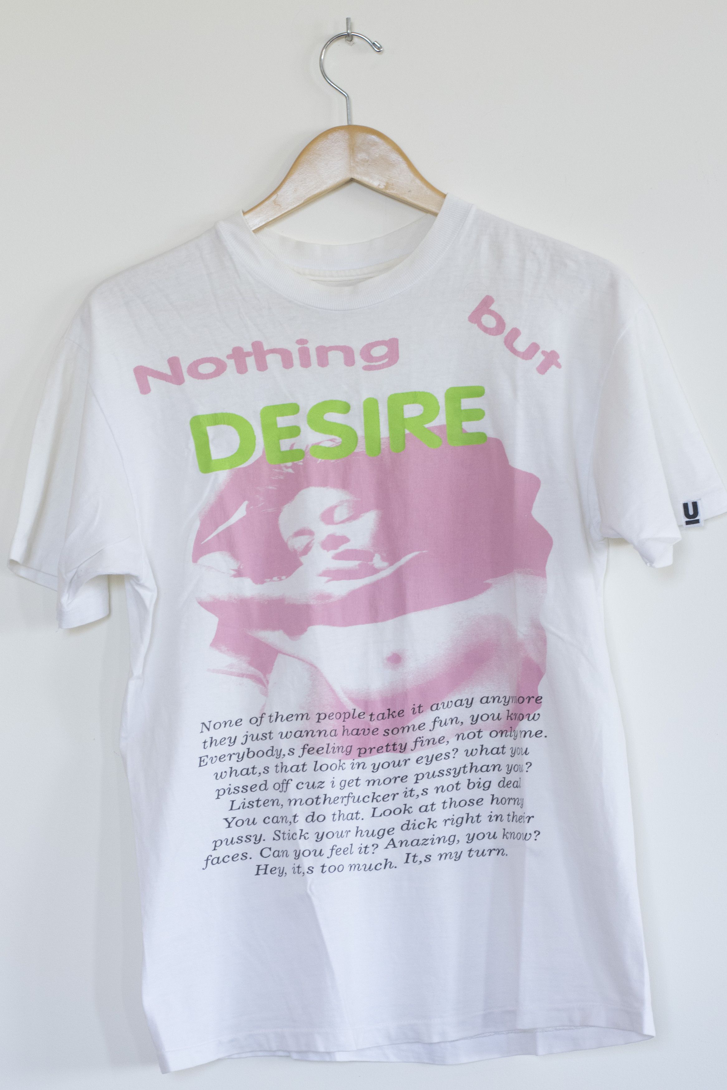image of Undercover 90's Nothing But Desire in White, Men's (Size Medium)