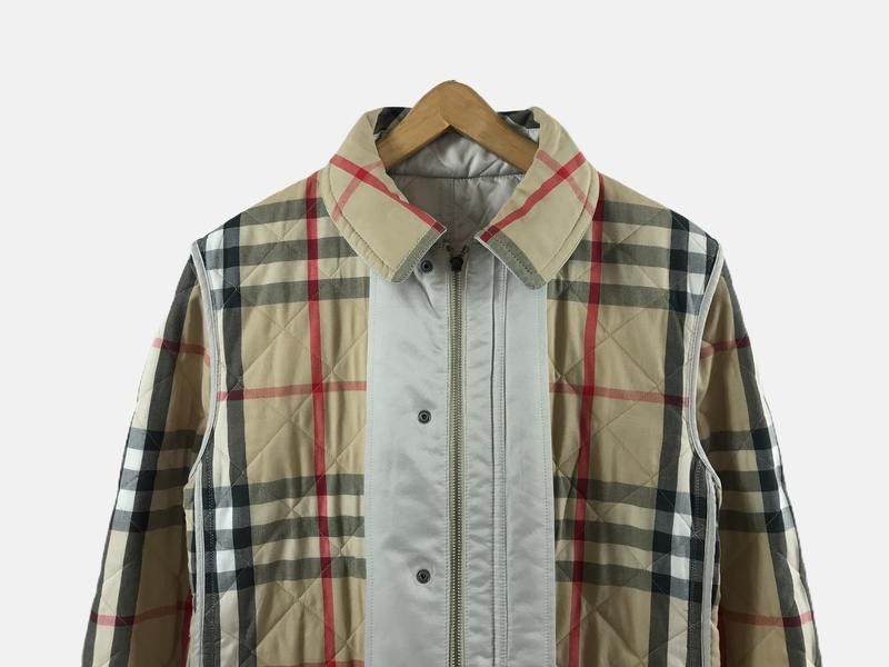 Burberry Burberry Brit Quilted Jacket Nova check Silver | Grailed