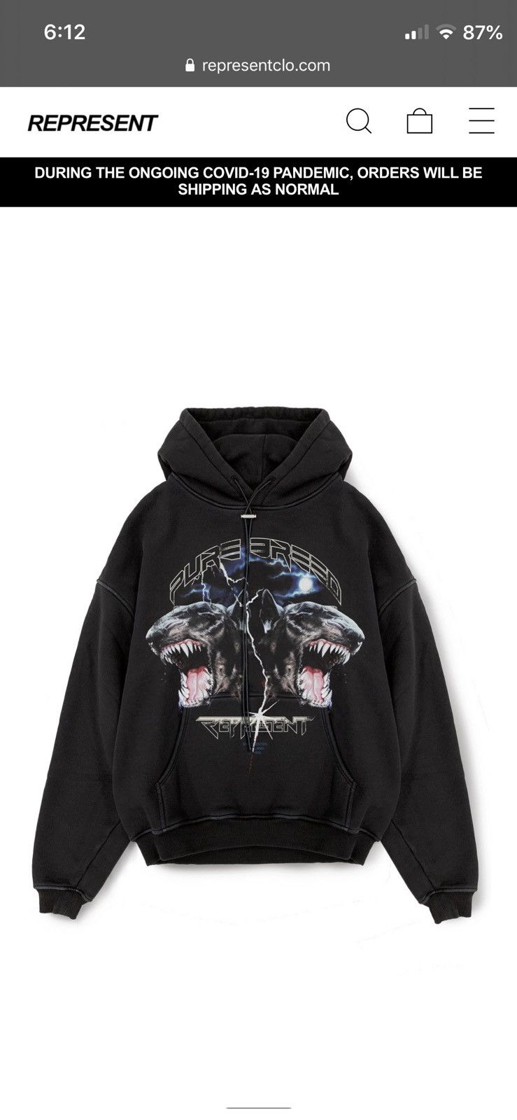 Represent Clo. Represent clo. Pure Breed hoodie Grailed