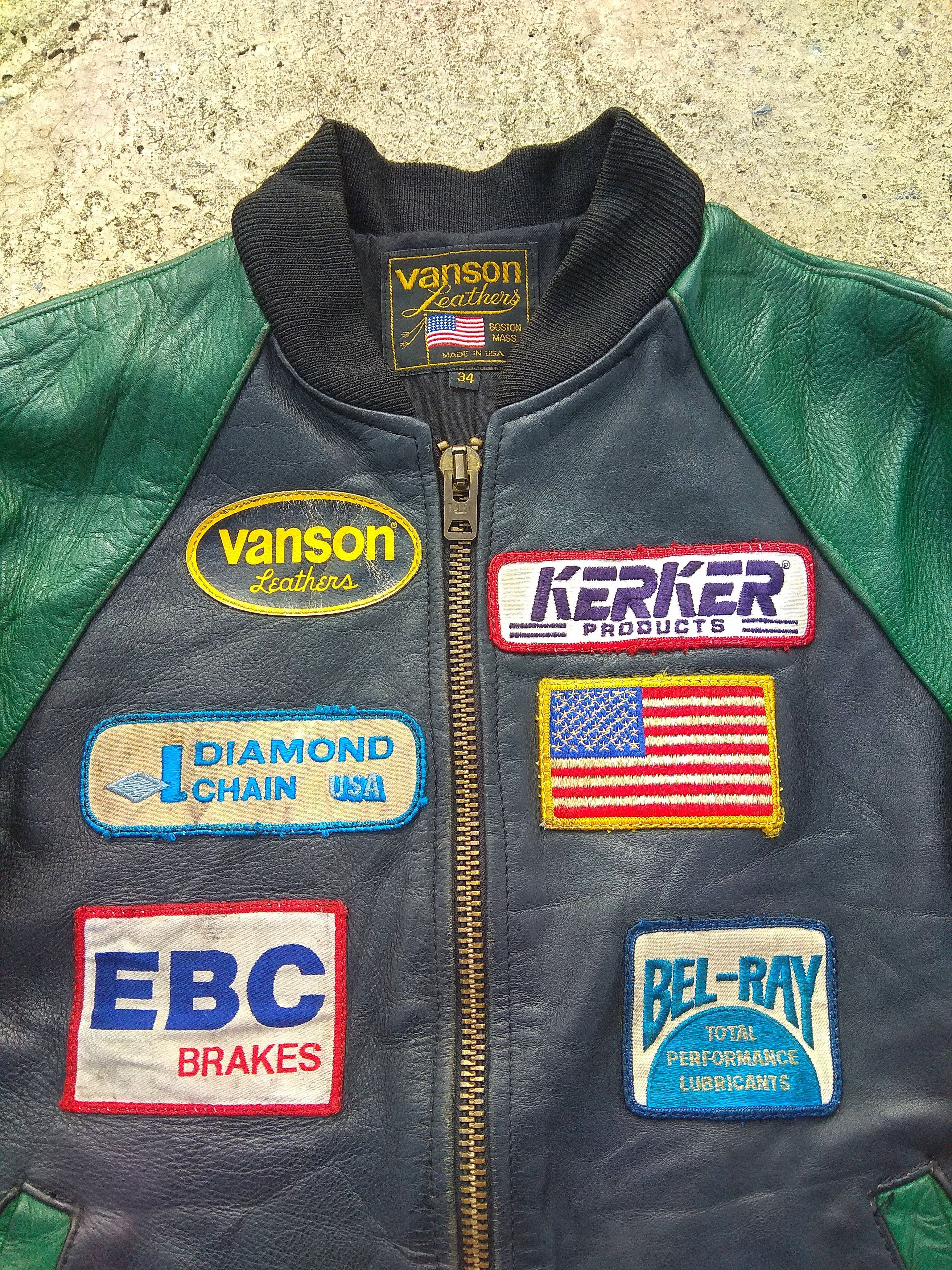 Vanson Race Jacket with Patches