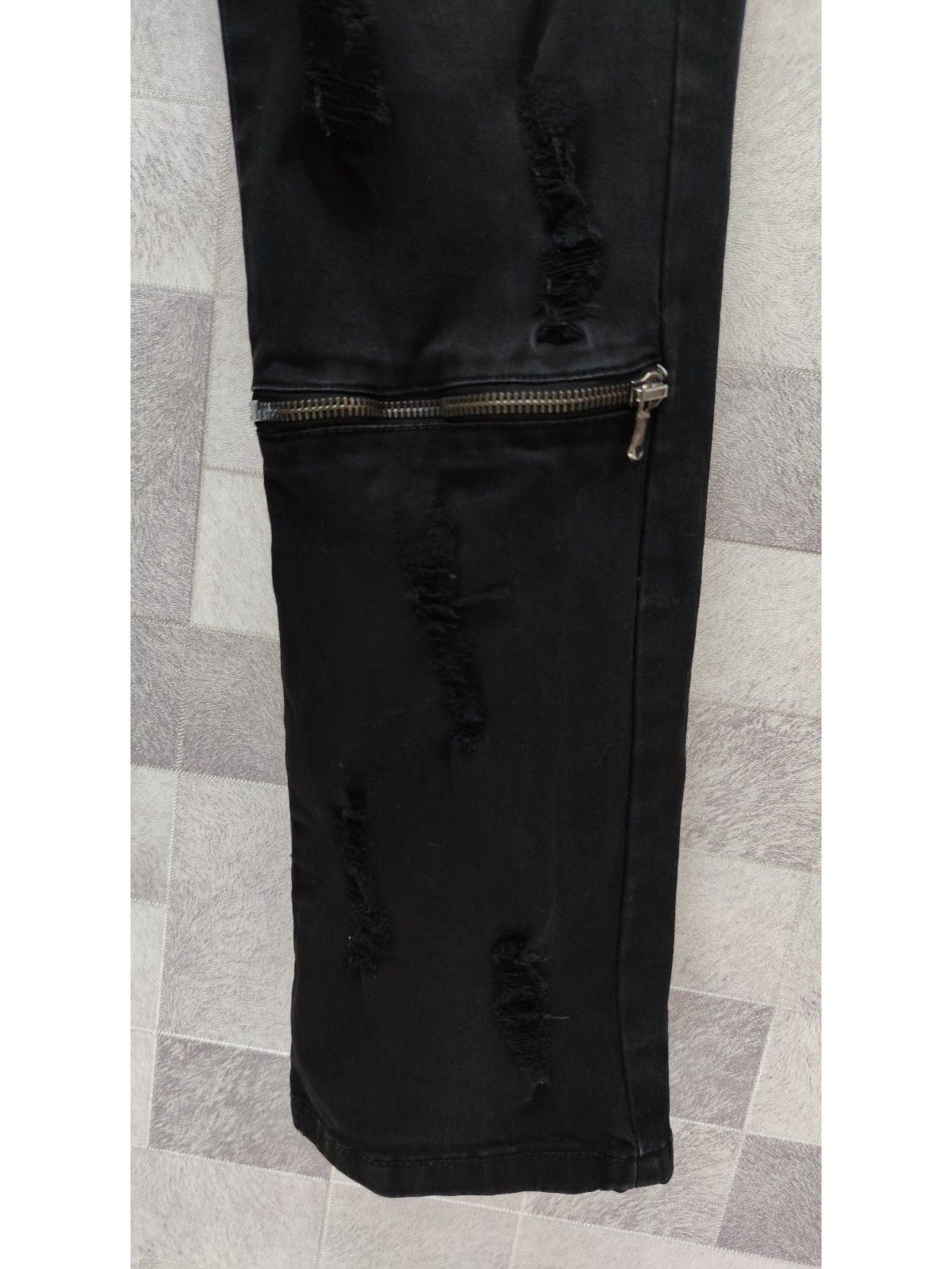 Imperious × Seditionaries IMP Punk Rock Ripped Zipper Knee Stretchy Skinny Pants Size US 33 - 11 Thumbnail