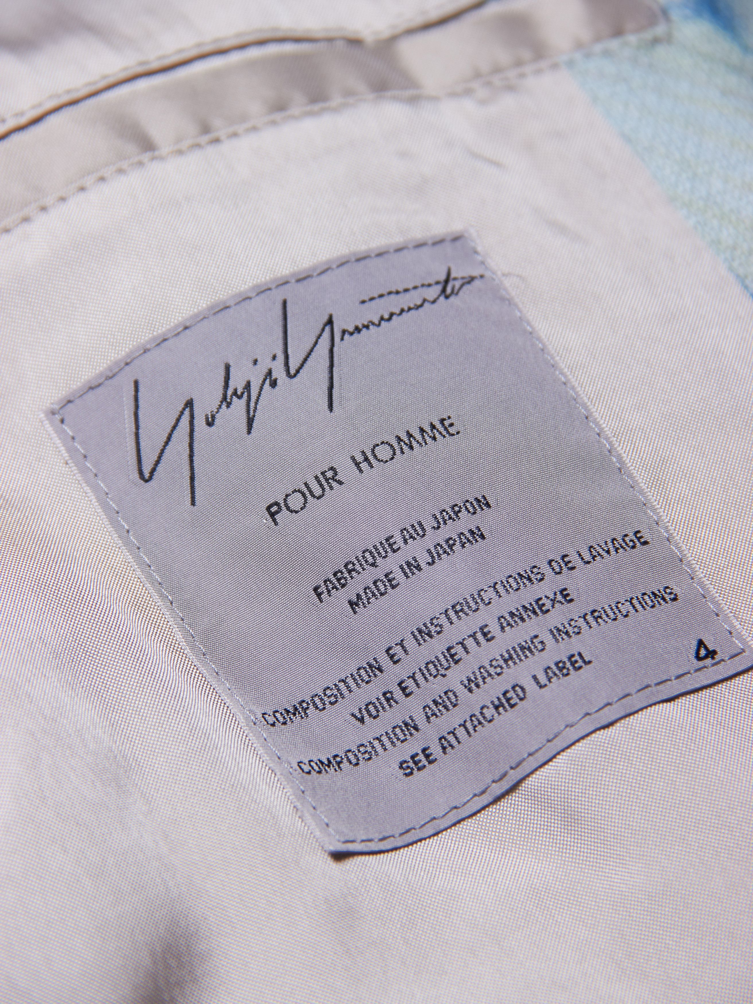 Yohji Yamamoto Light Blue Flower Printed Racer Jacket Size US XL / EU 56 / 4 - 9 Thumbnail
