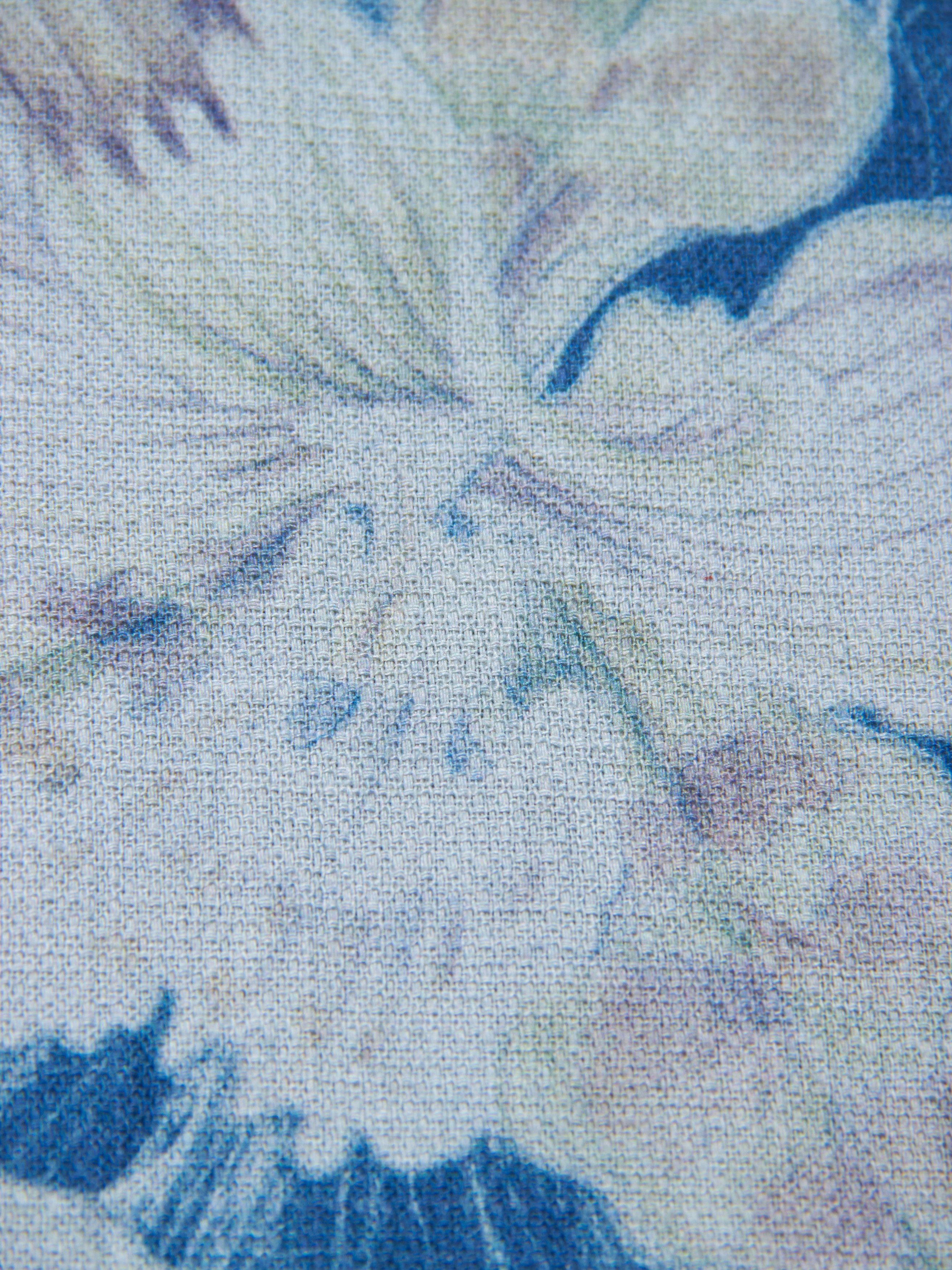 Yohji Yamamoto Light Blue Flower Printed Racer Jacket Size US XL / EU 56 / 4 - 5 Thumbnail