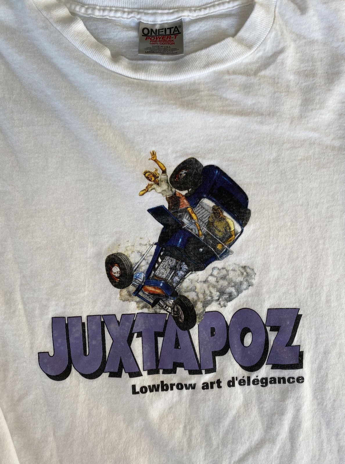 Gildan Vintage Juxtapoz Lowbrow Art D’elégance Car Tshirt Size US L / EU 52-54 / 3 - 2 Thumbnail